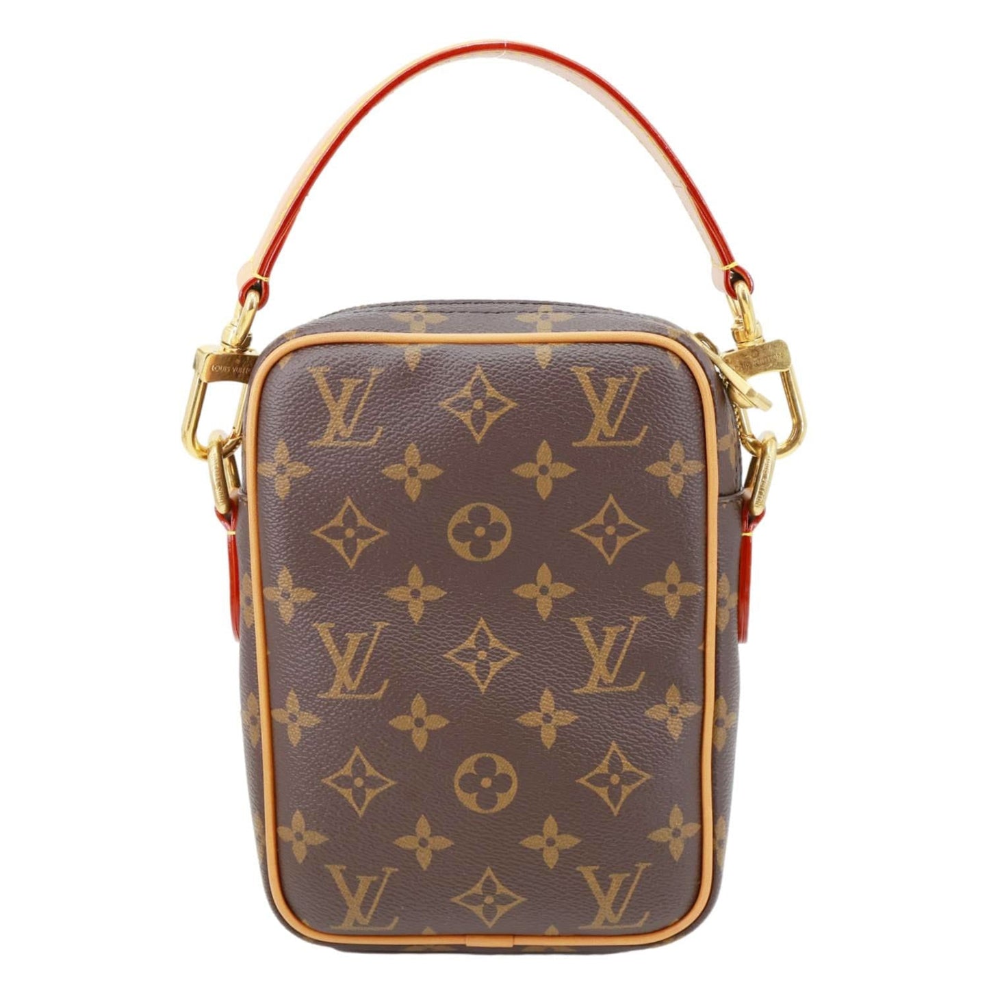 LOUIS VUITTON Danube Monogram Canvas Crossbody Bag Brown