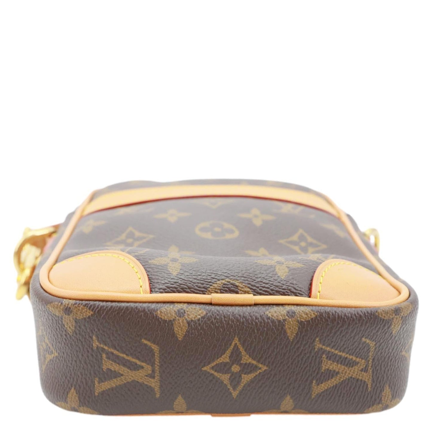 LOUIS VUITTON Danube Monogram Canvas Crossbody Bag Brown