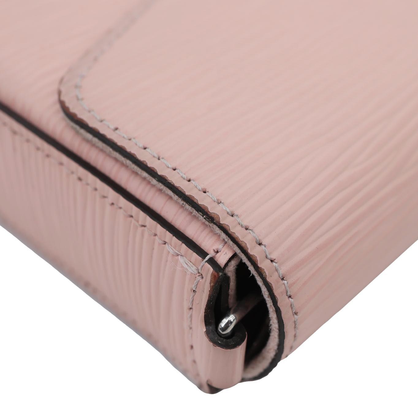 LOUIS VUITTON Felicie Pochette Epi Leather Crossbody Bag Pink