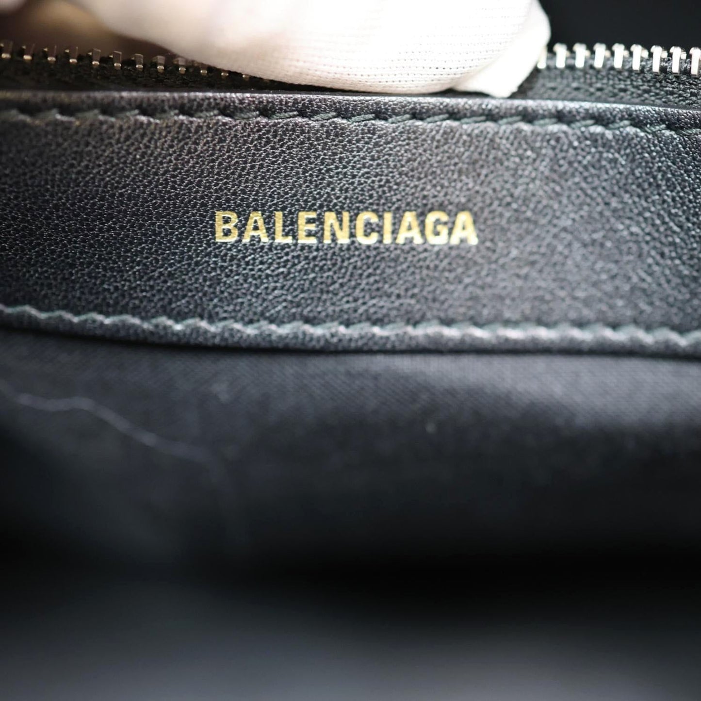 BALENCIAGA Ville XXS Calfskin Leather Top Handle Crossbody Bag Black