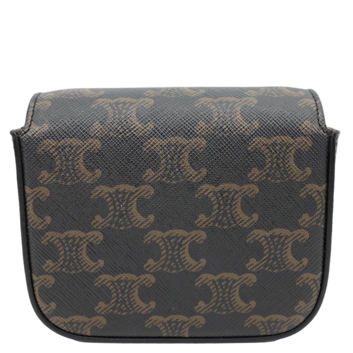 CELINE Triomphe Mini Canvas Shoulder Bag Brown