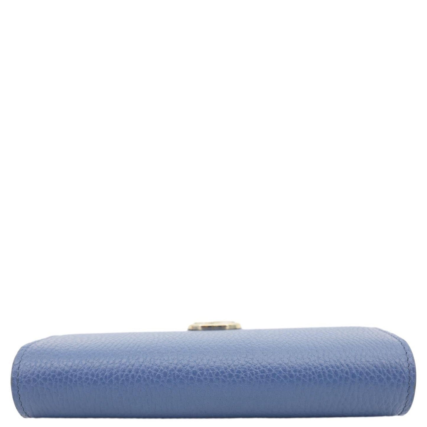 GUCCI Dollar Interlocking G Calfskin Leather Chain Wallet Crossbody Bag Blue 510314