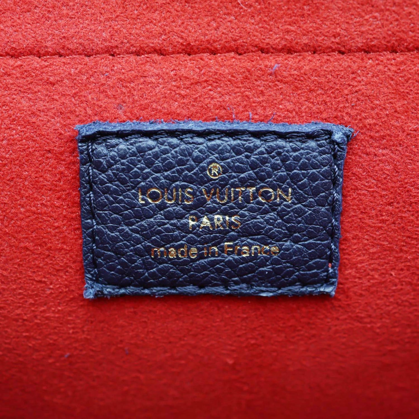 LOUIS VUITTON Saint Sulpice PM Empreinte Leather Crossbody Bag Navy Blue