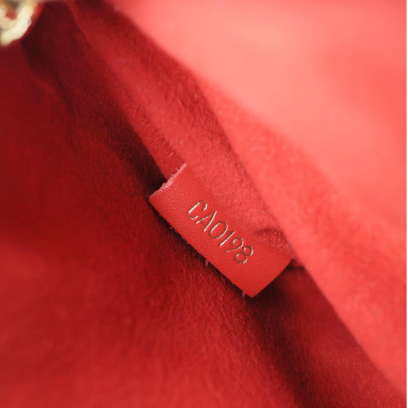 LOUIS VUITTON Millefeuille Monogram Canvas Shoulder Bag Red