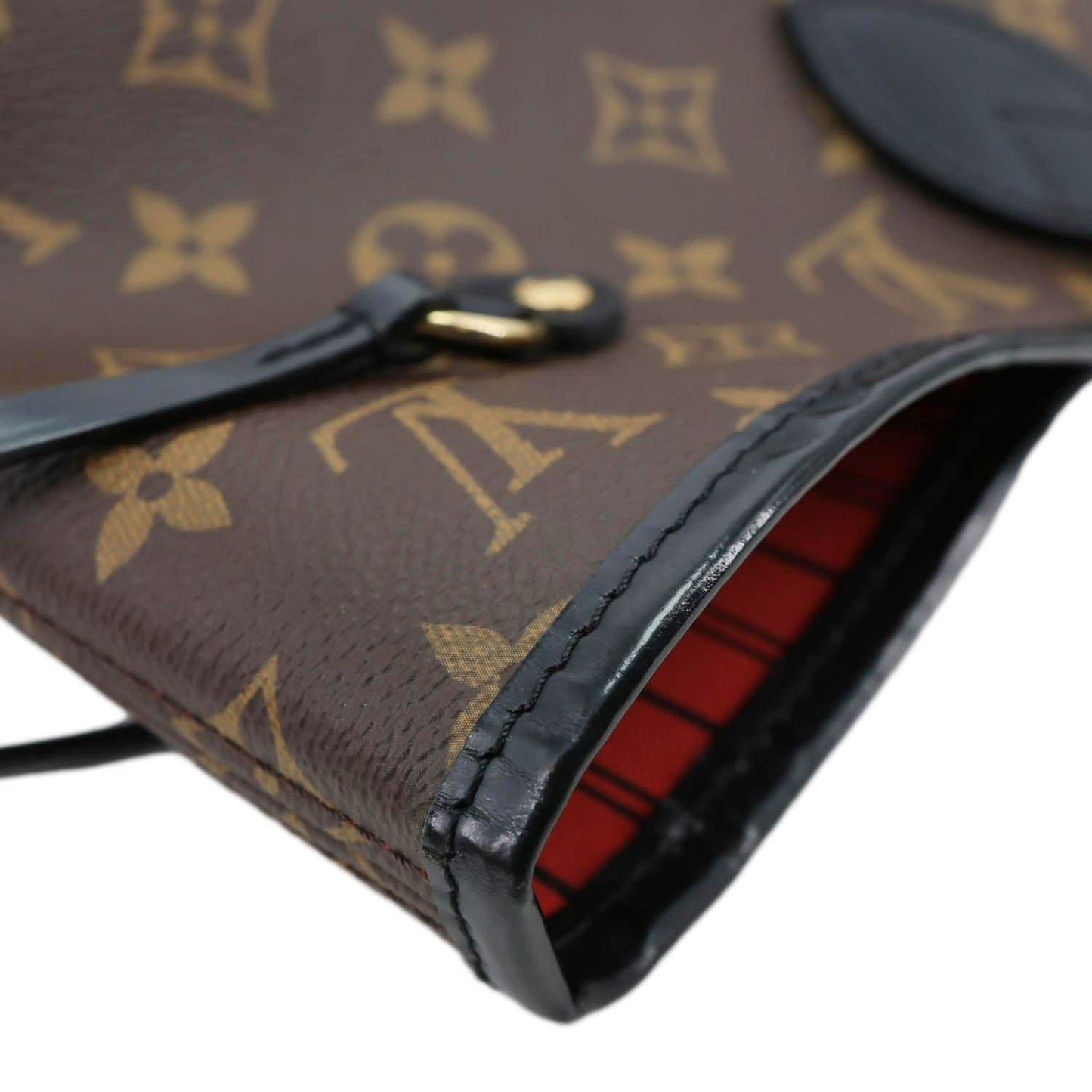 LOUIS VUITTON Neverfull MM World Tour Monogram Canvas Tote Shoulder Bag Brown