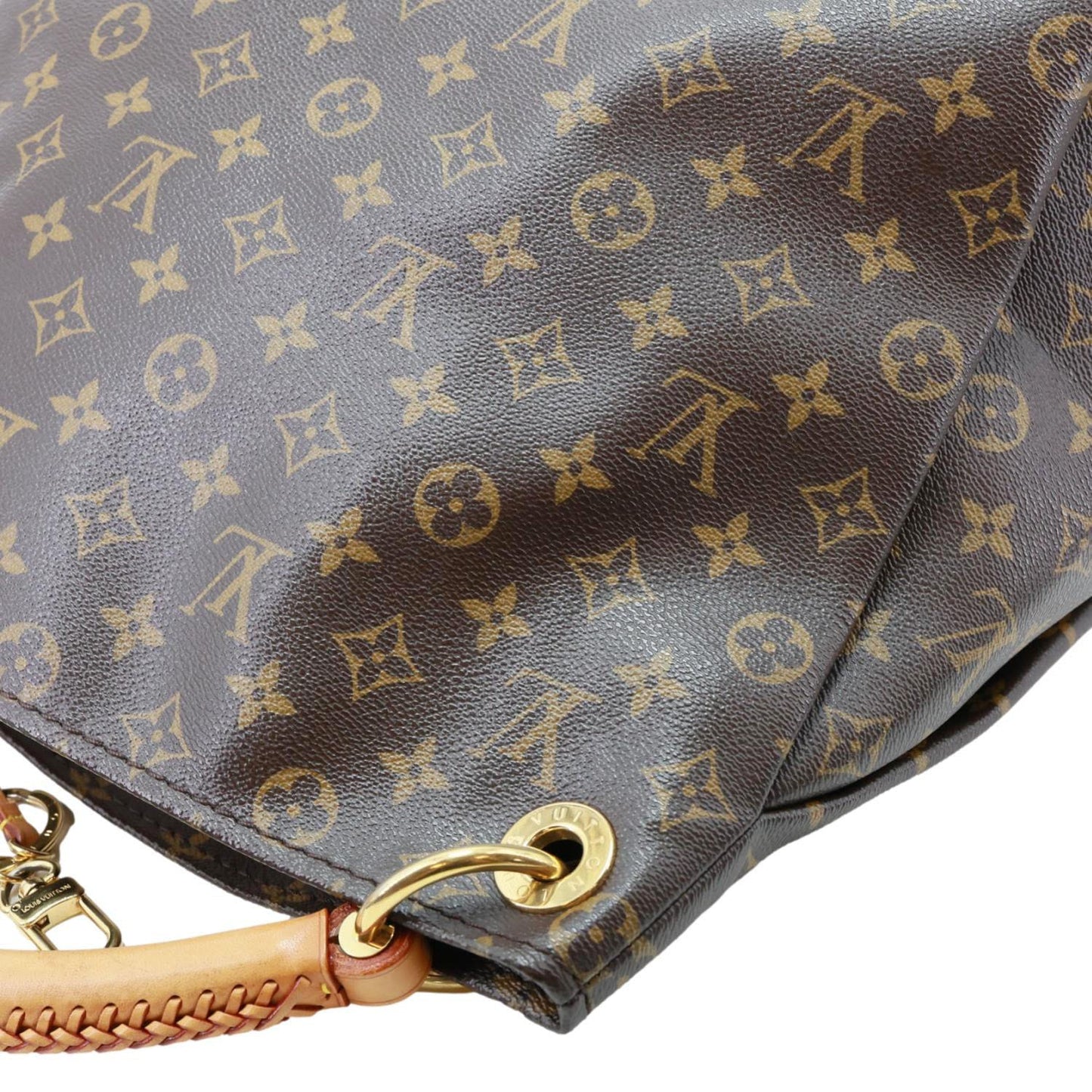 LOUIS VUITTON Artsy MM Monogram Canvas Hobo Shoulder Bag Brown