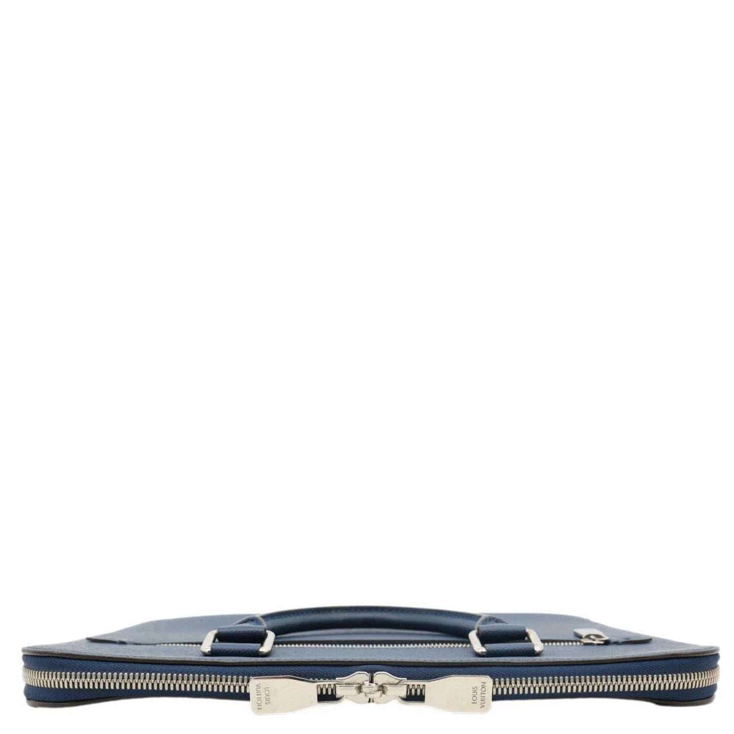 LOUIS VUITTON Porte Documents Slim Taiga Leather Briefcase Bag Ocean