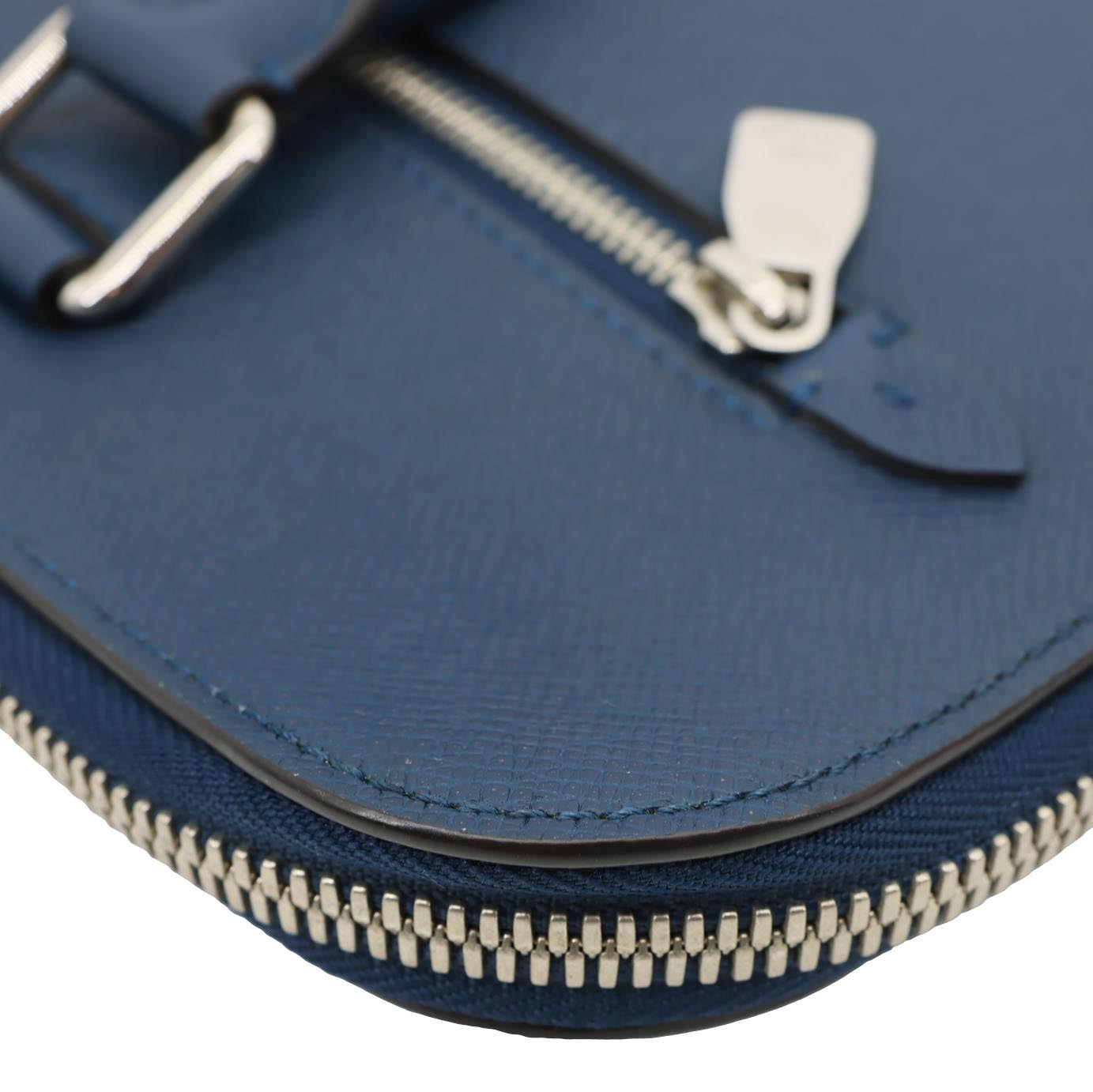 LOUIS VUITTON Porte Documents Slim Taiga Leather Briefcase Bag Ocean