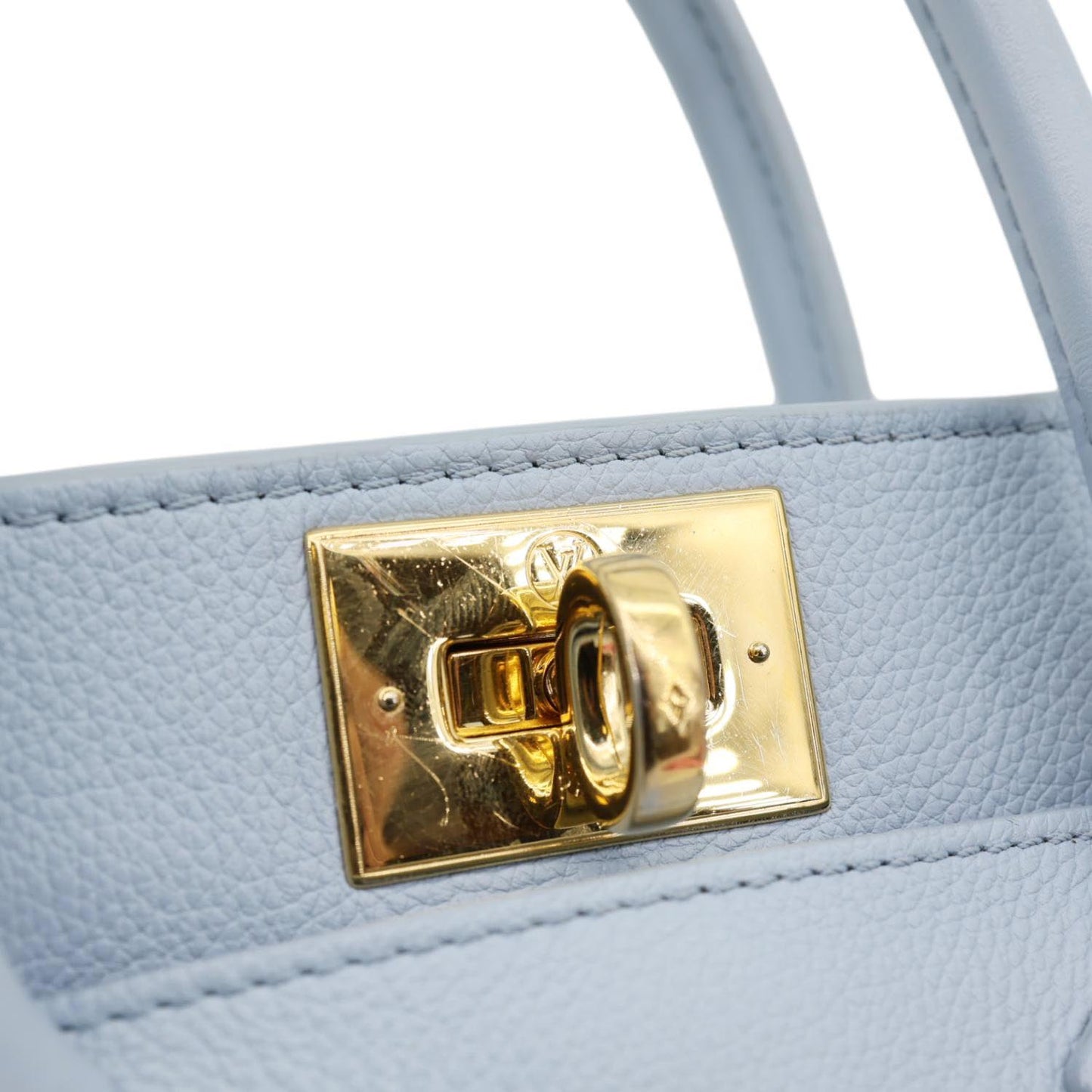 LOUIS VUITTON On My Side PM Monogram Mahina Leather Shoulder Bag Blue