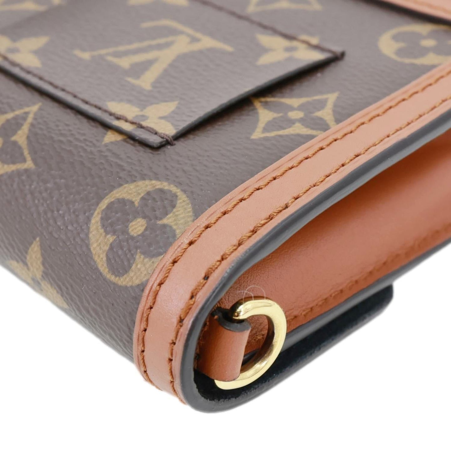 LOUIS VUITTON Dauphine Micro Monogram Reverse Canvas Crossbody Bag Brown