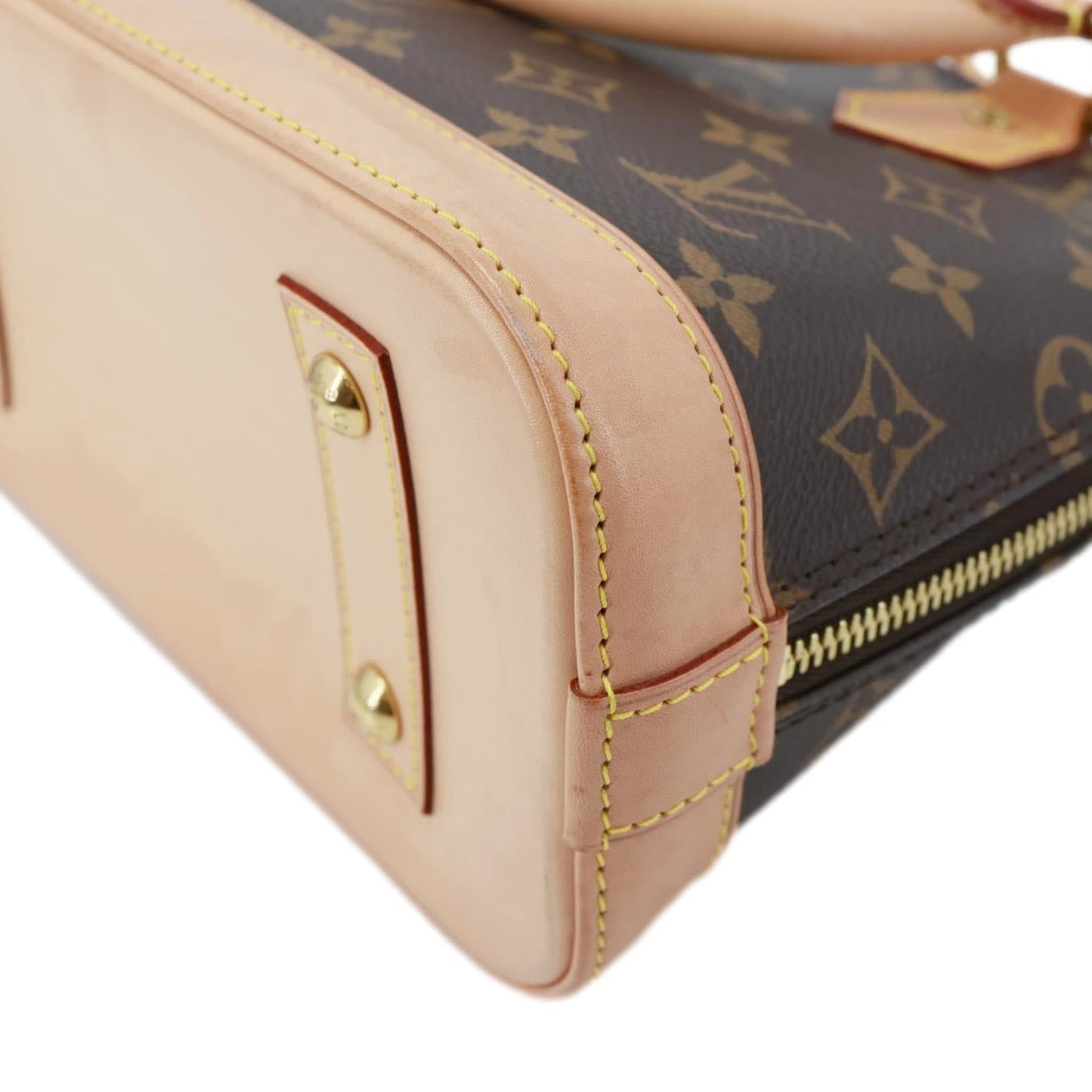 LOUIS VUITTON Alma BB Monogram Canvas Crossbody Bag Brown