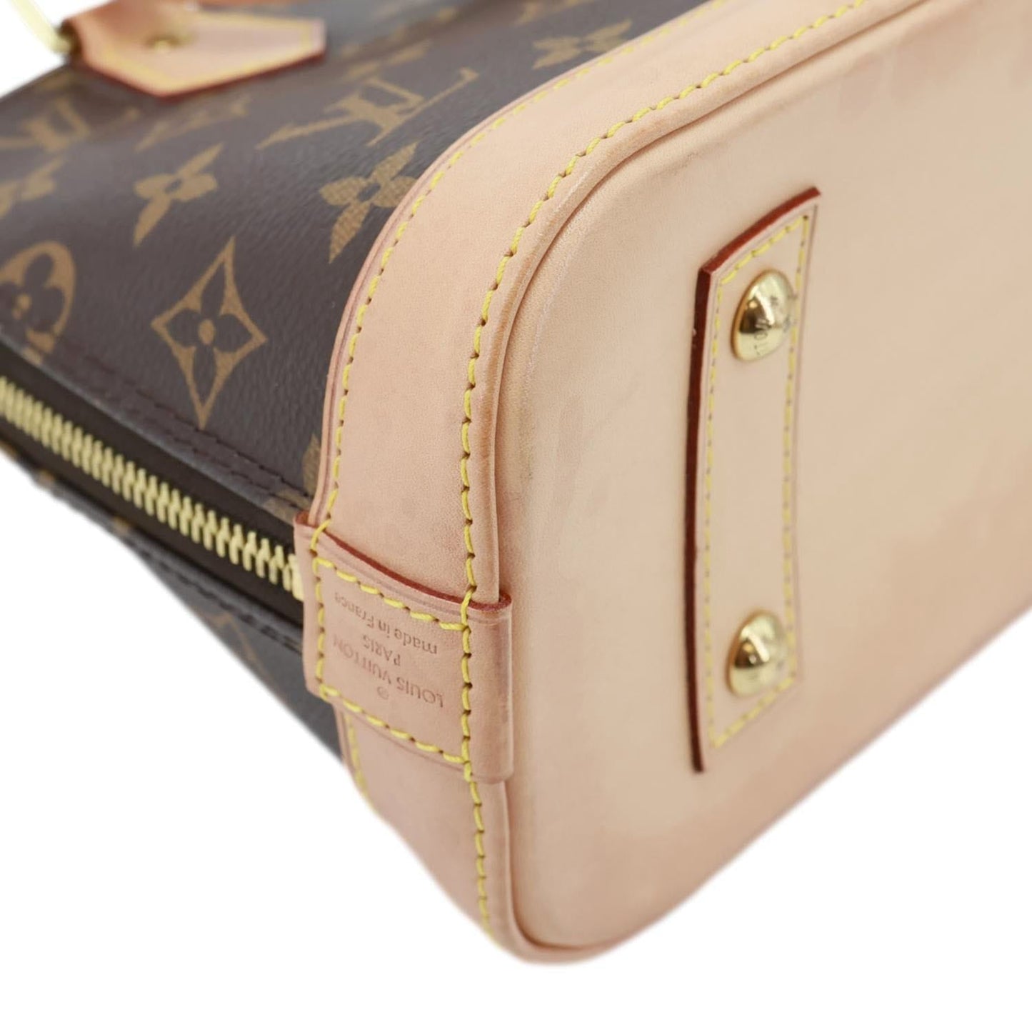 LOUIS VUITTON Alma BB Monogram Canvas Crossbody Bag Brown