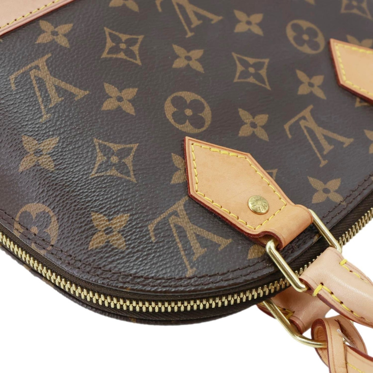 LOUIS VUITTON Alma BB Monogram Canvas Crossbody Bag Brown