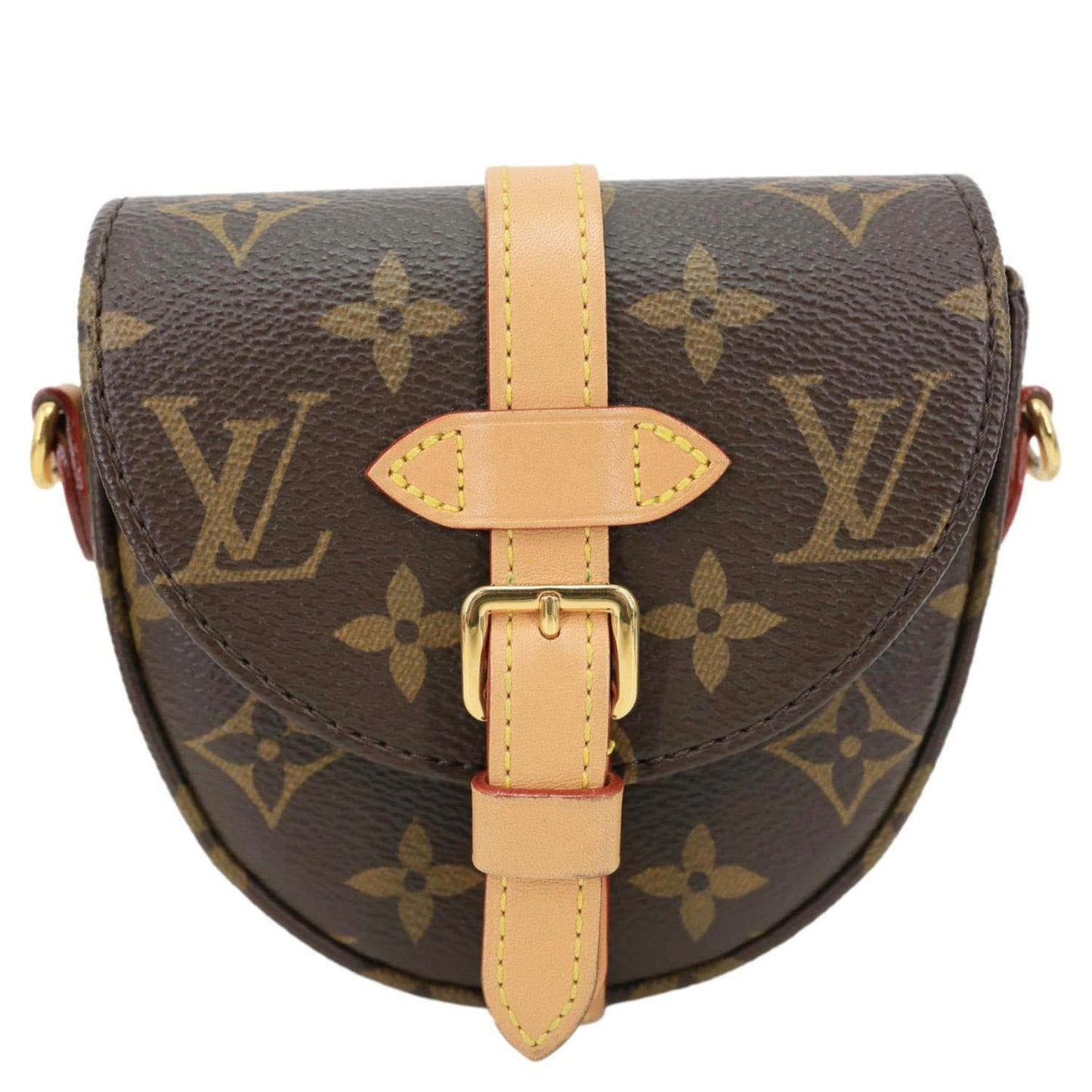 LOUIS VUITTON Micro Chantilly Monogram Canvas Shoulder Bag Brown