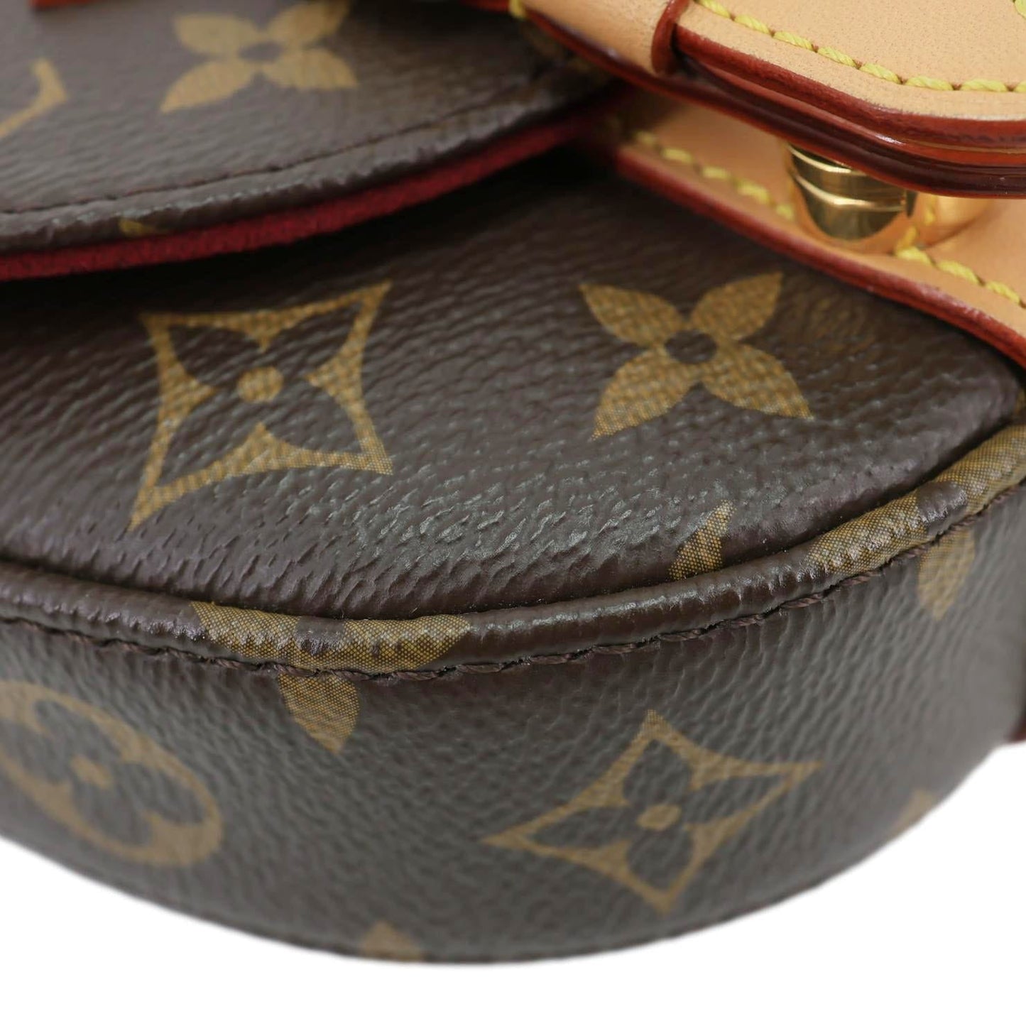 LOUIS VUITTON Micro Chantilly Monogram Canvas Shoulder Bag Brown