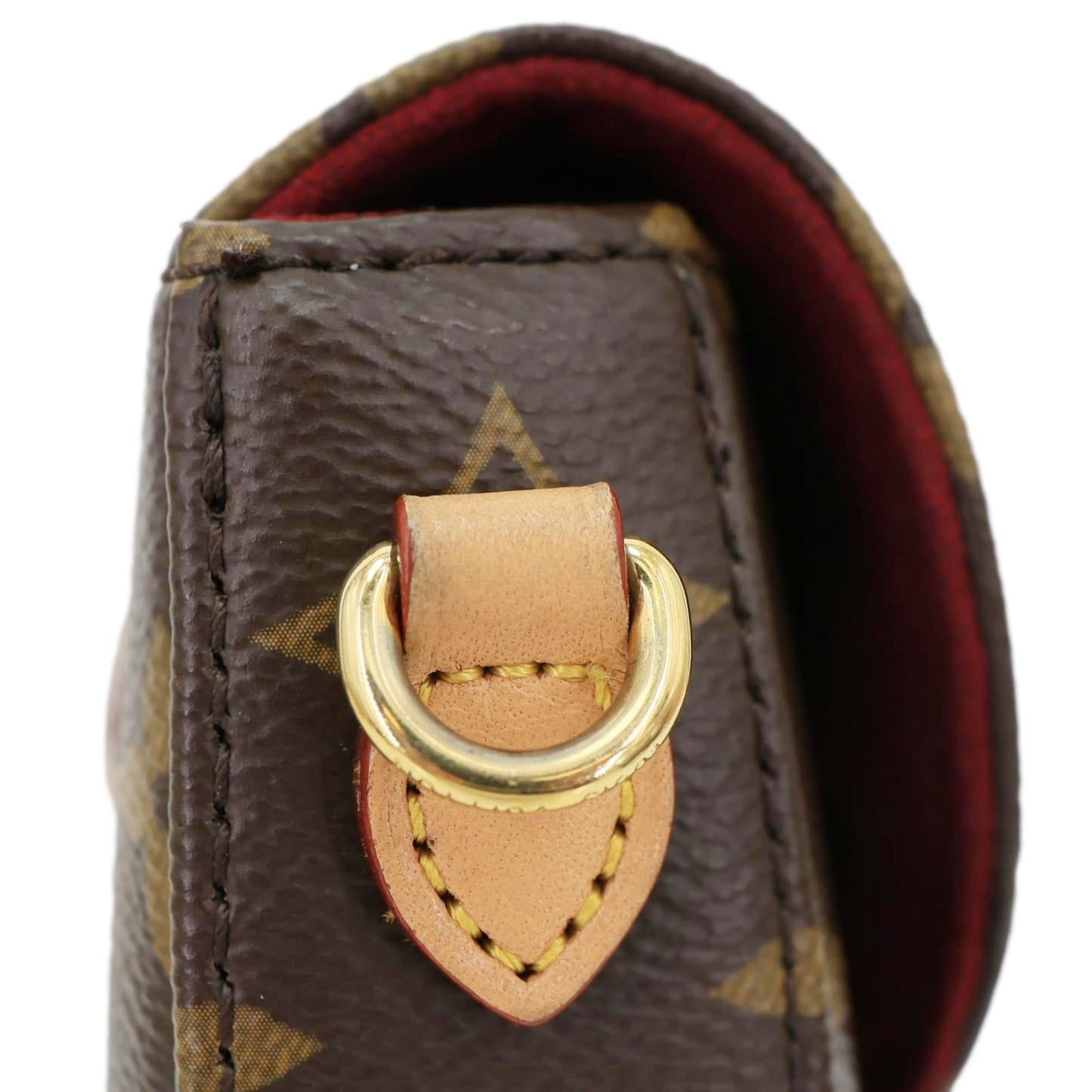 LOUIS VUITTON Micro Chantilly Monogram Canvas Shoulder Bag Brown