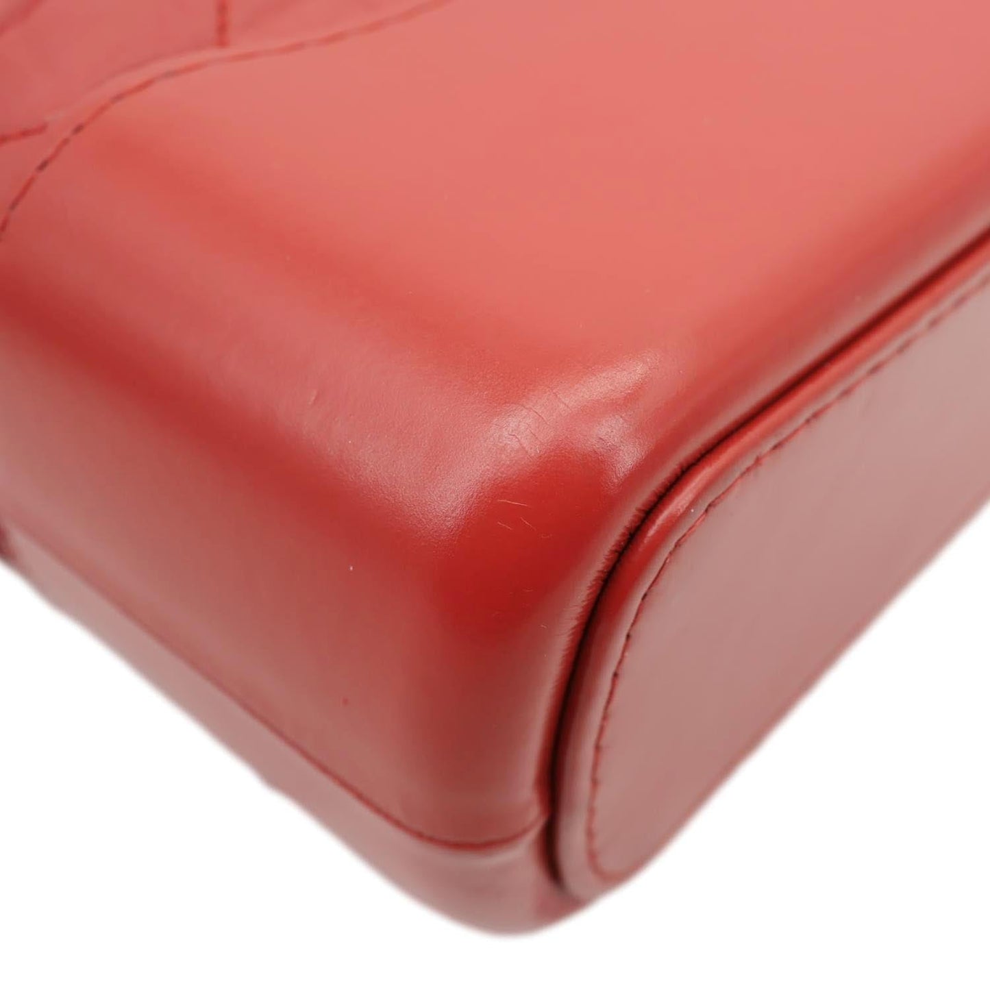 CHANEL Gabrielle Aged Calfskin Quilted Leather Crossbody Bag Red