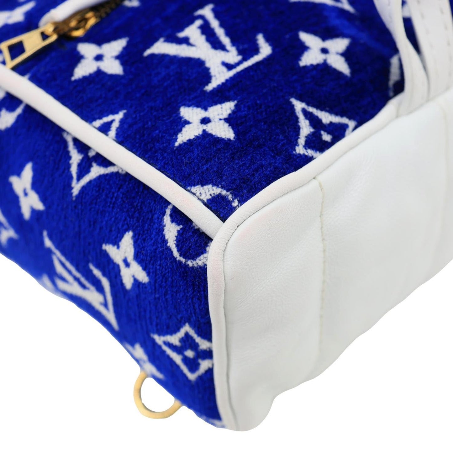 LOUIS VUITTON Palm Spring Mini Velvet Backpack Blue
