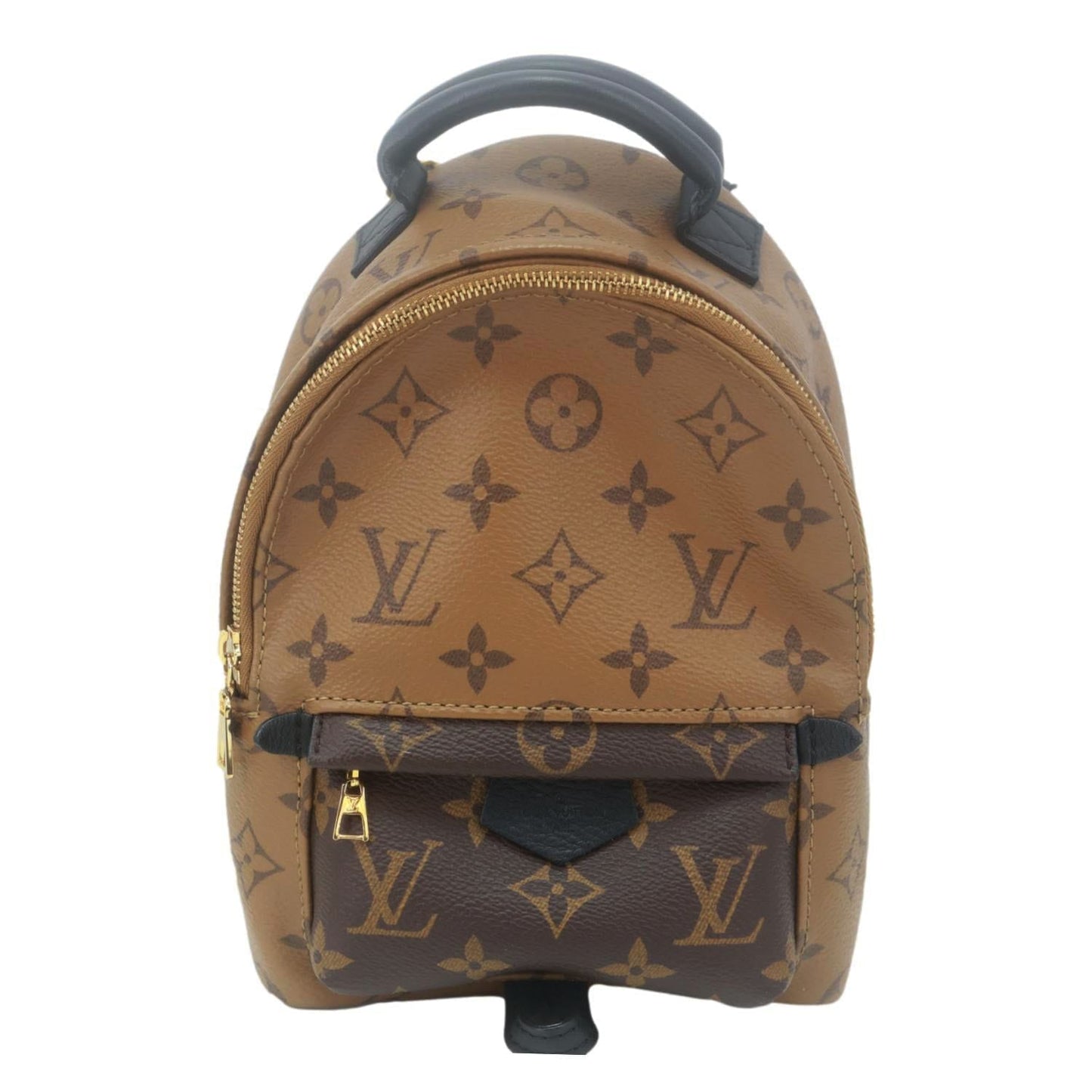 LOUIS VUITTON Palm Springs Mini Monogram Reverse Canvas Backpack Bag Brown