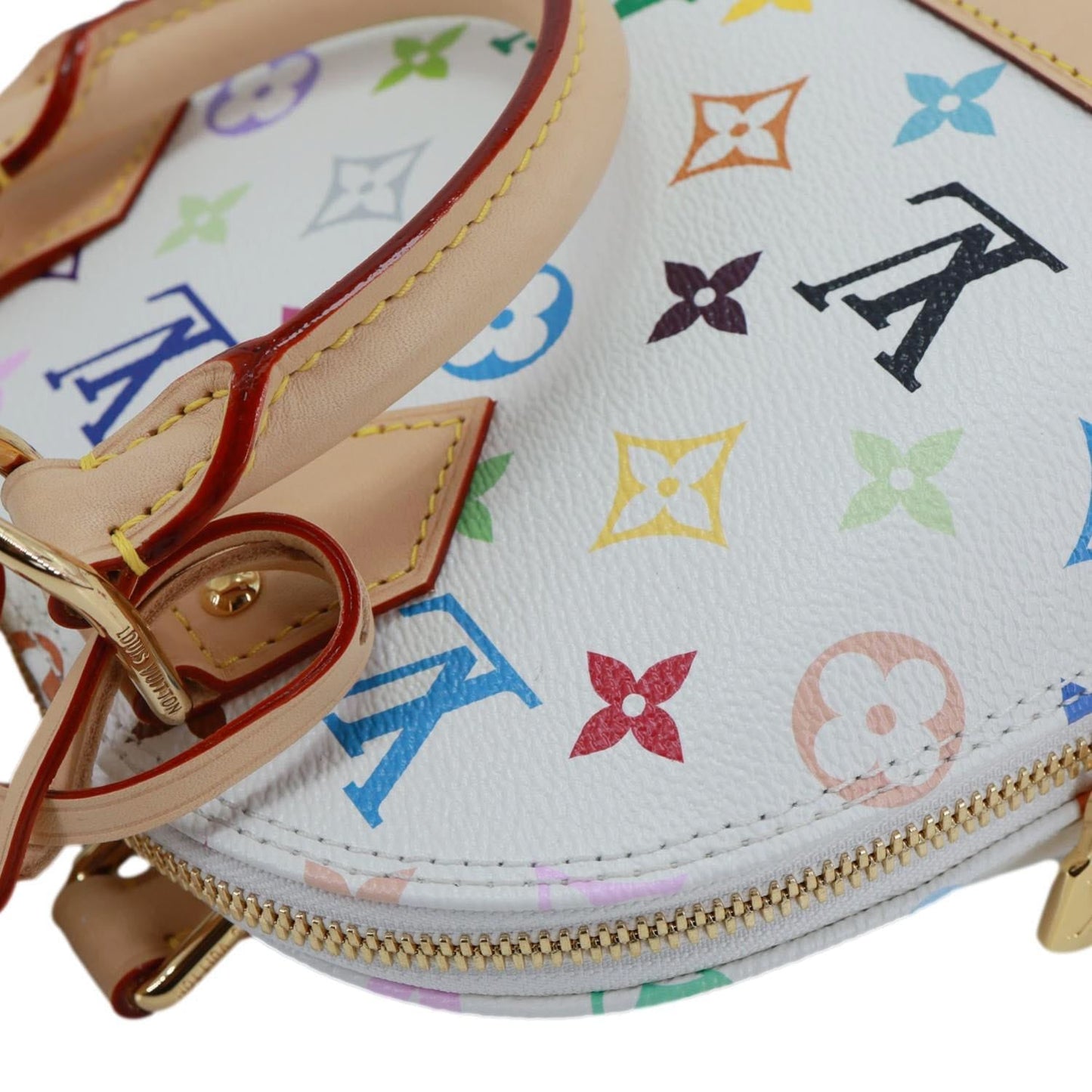 LOUIS VUITTON x TM Alma BB Monogram Multicolor Canvas Crossbody Bag White