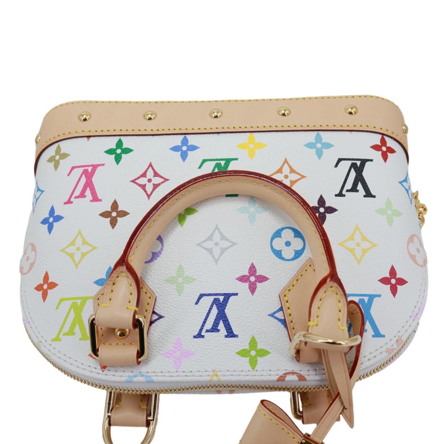 LOUIS VUITTON x TM Alma BB Monogram Multicolor Canvas Crossbody Bag White