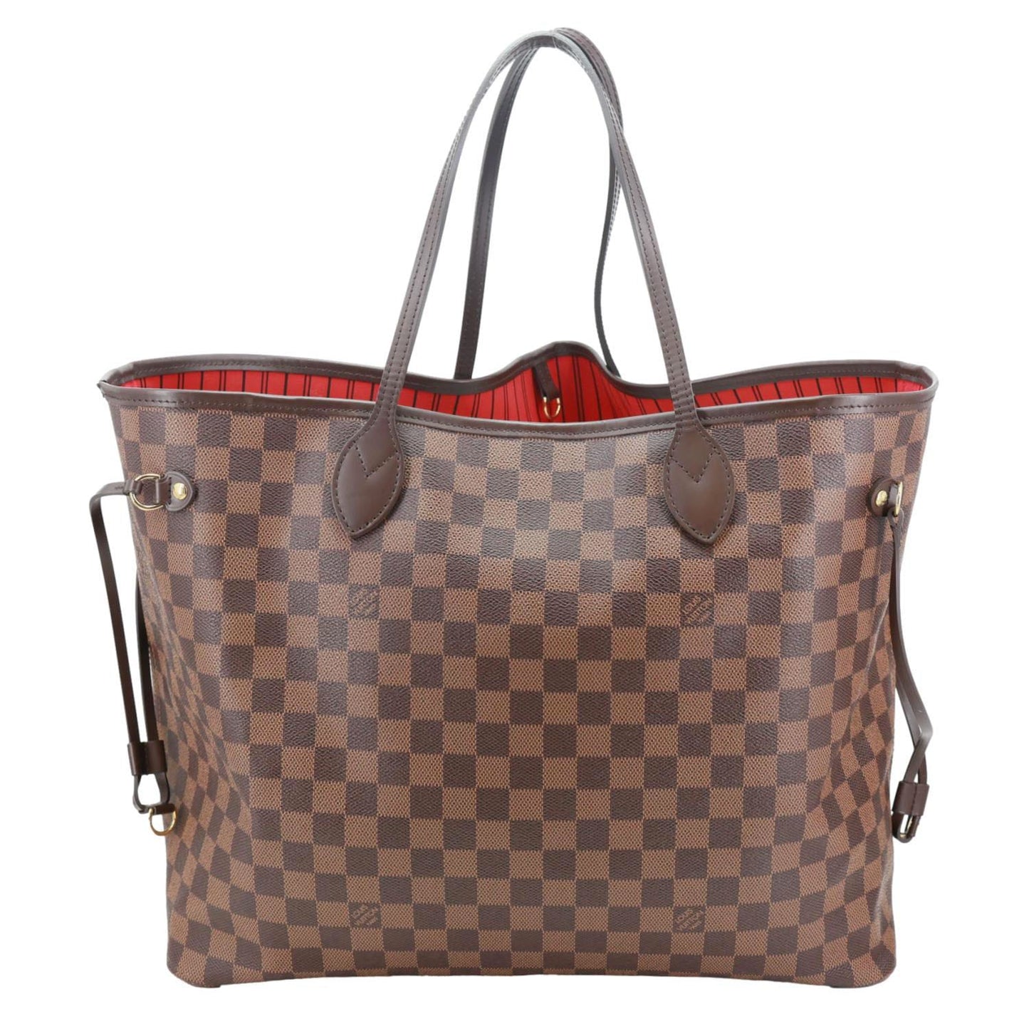 LOUIS VUITTON Neverfull GM Damier Ebene Tote Bag Brown