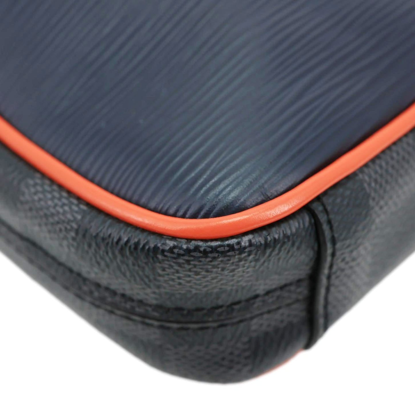 LOUIS VUITTON Danube PM Slim Epi Leather Crossbody Bag Navy Blue