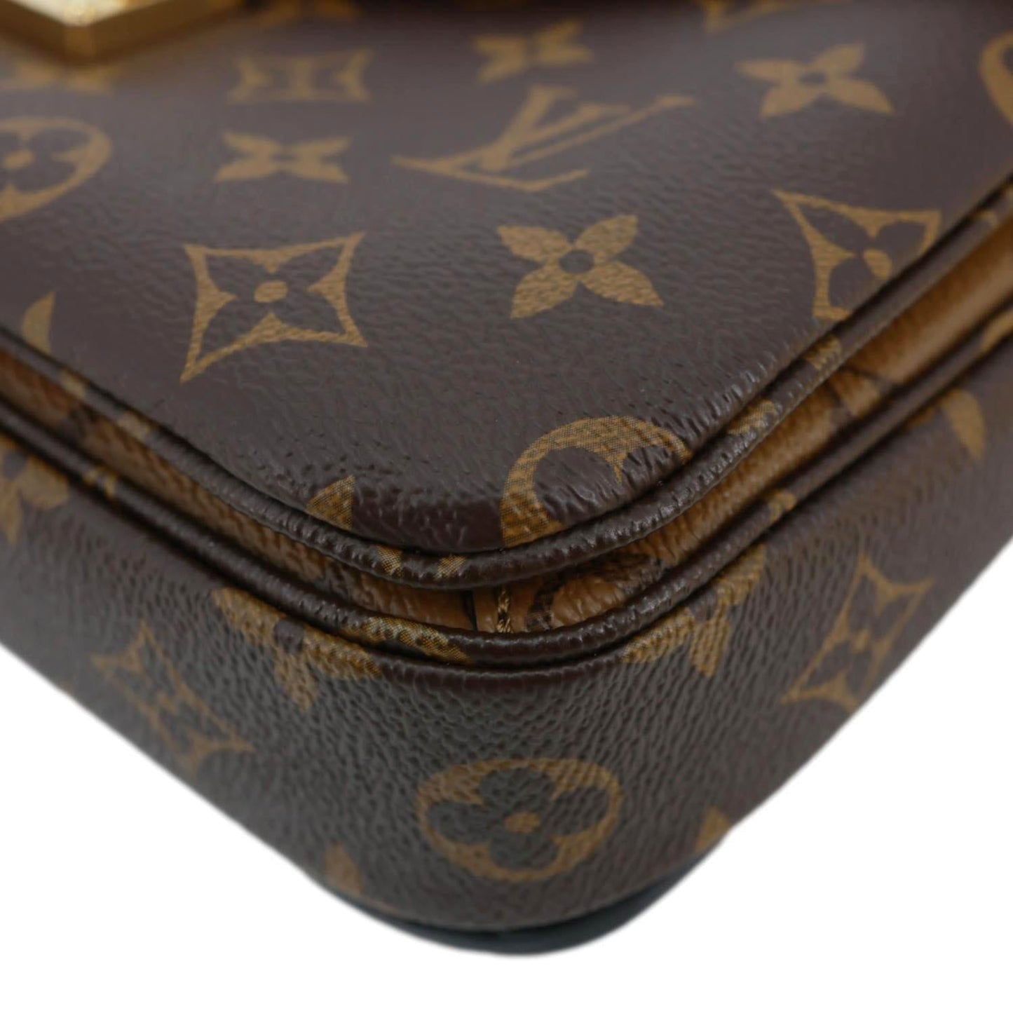 LOUIS VUITTON Metis Pochette Reverse Monogram Canvas Crossbody Bag Brown