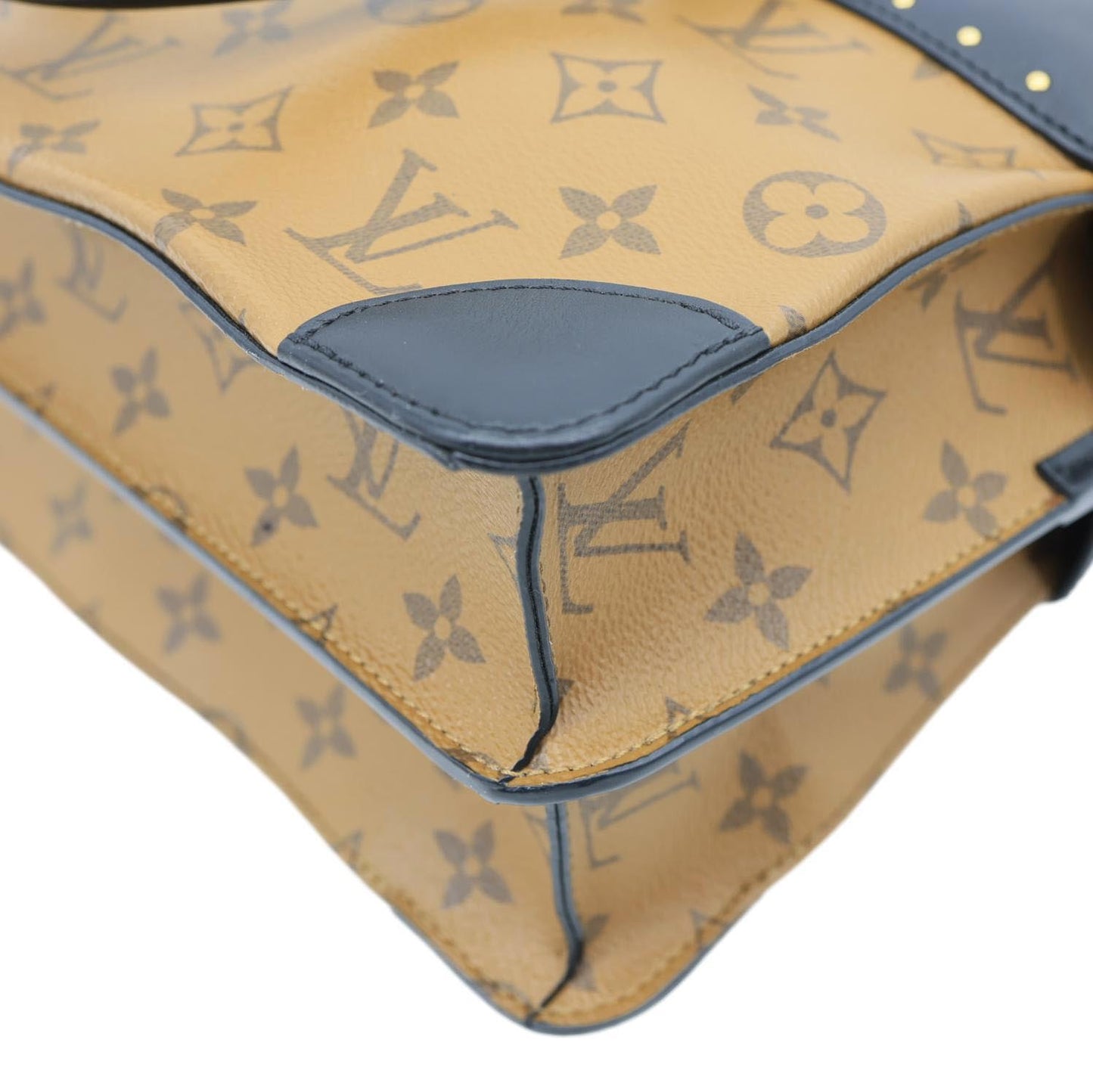 LOUIS VUITTON City Malle MM Reverse Monogram Shoulder Bag Black