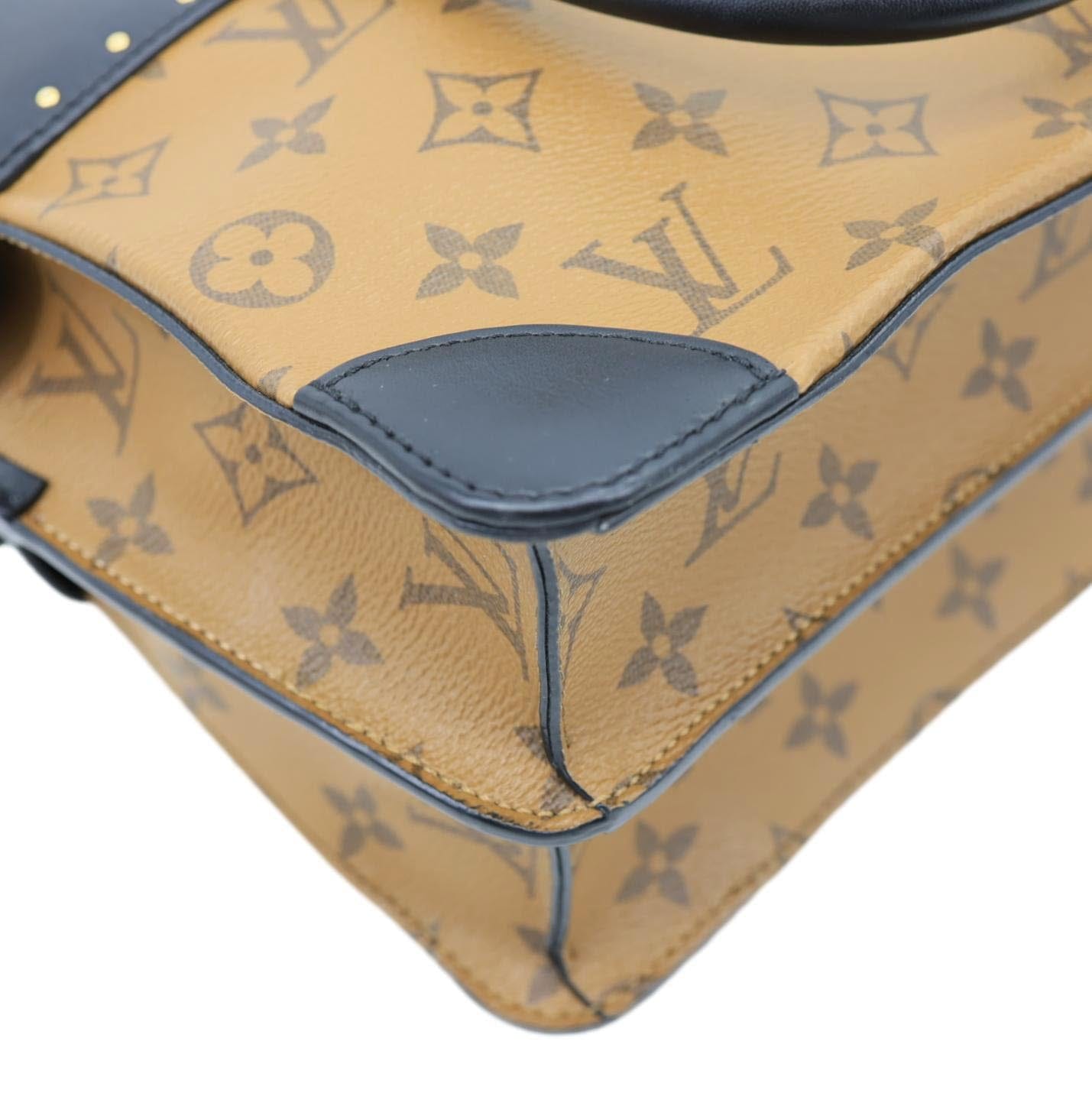 LOUIS VUITTON City Malle MM Reverse Monogram Shoulder Bag Black
