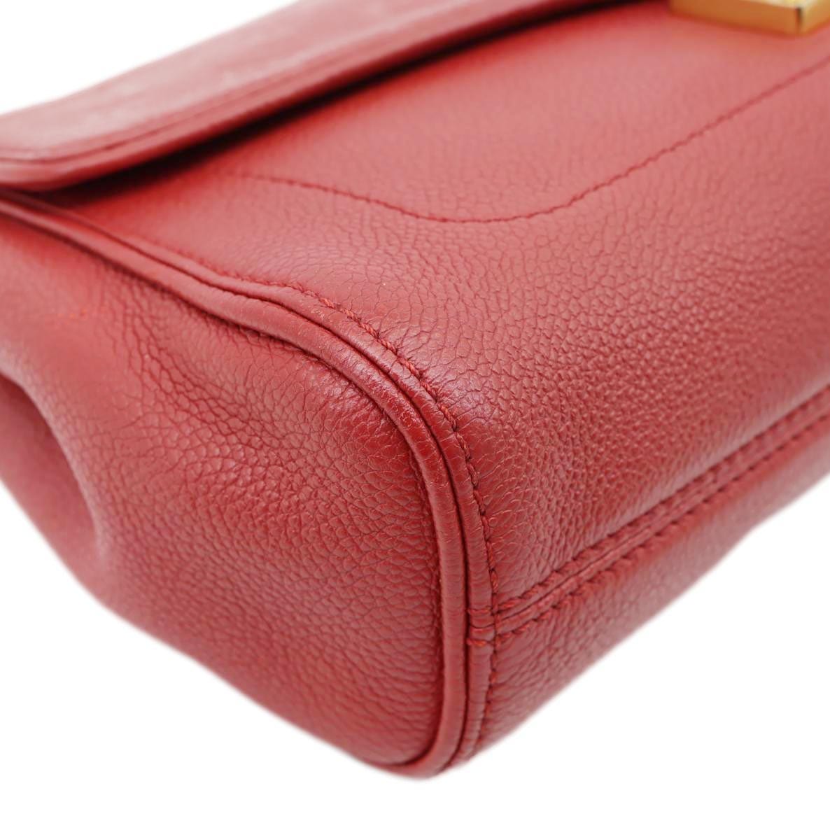 LOUIS VUITTON Saint Germain PM Monogram Empreinte Leather Shoulder Bag Red