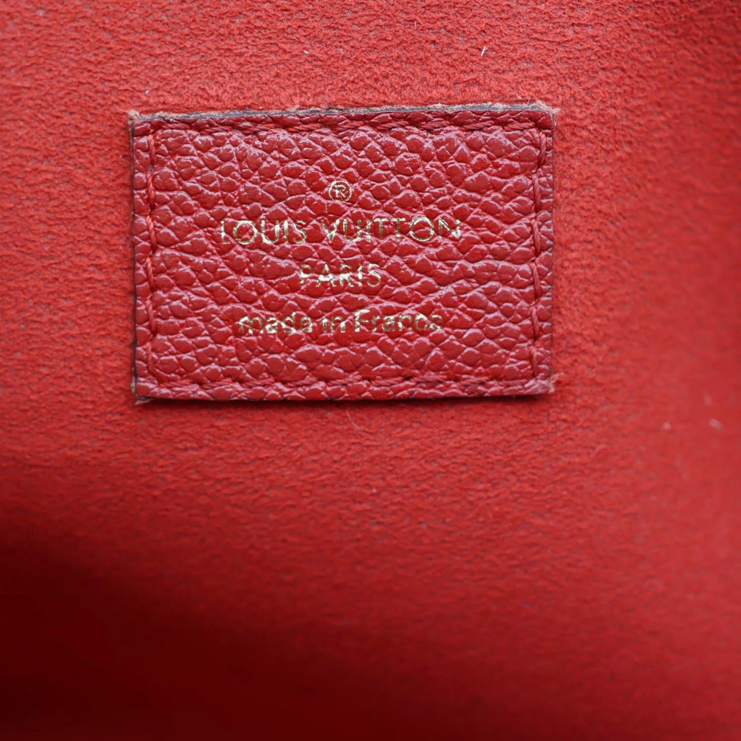 LOUIS VUITTON Saint Germain PM Monogram Empreinte Leather Shoulder Bag Red