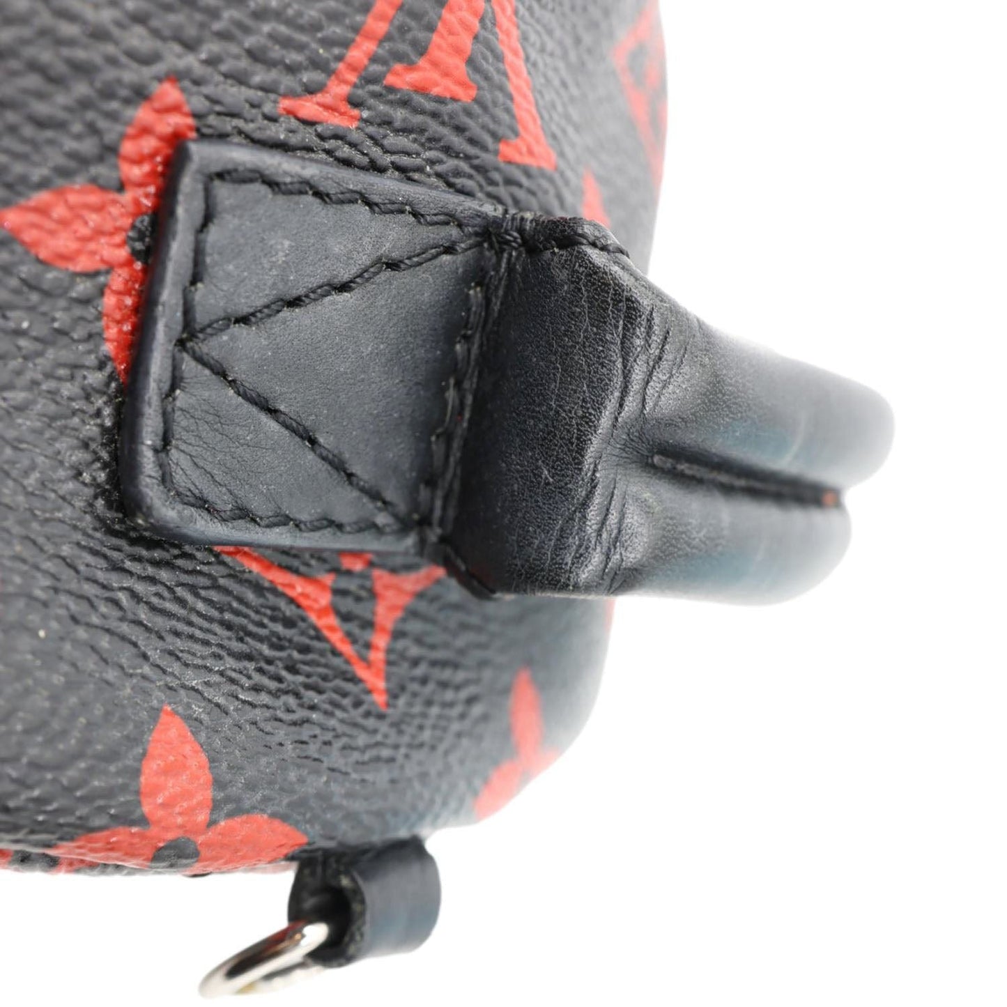 LOUIS VUITTON Palm Springs Mini Monogram Infrarouge Canvas Backpack Bag Black