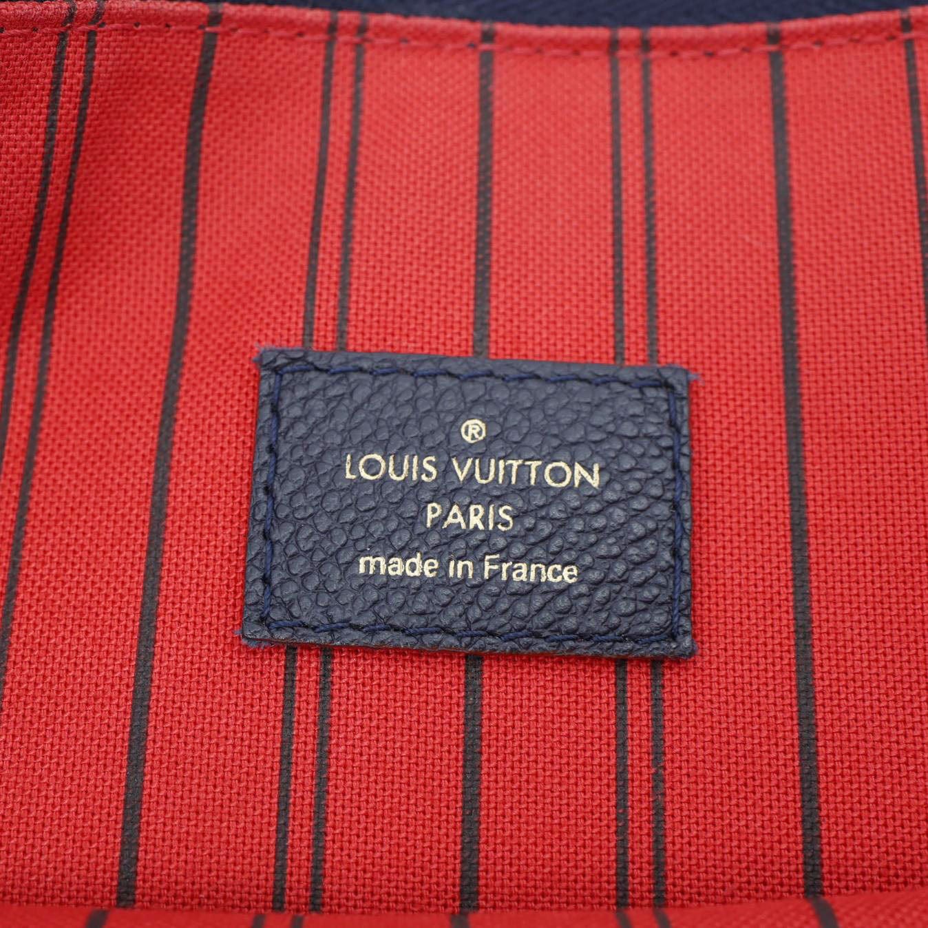 LOUIS VUITTON Boetie Monogram Empreinte Leather Shoulder Bag Marine Rouge