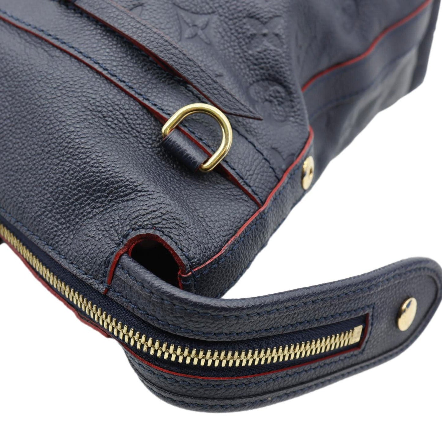 LOUIS VUITTON Boetie Monogram Empreinte Leather Shoulder Bag Marine Rouge