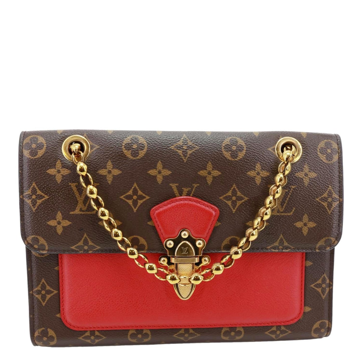 LOUIS VUITTON Victoire Monogram Canvas Shoulder Crossbody Bag Cherry