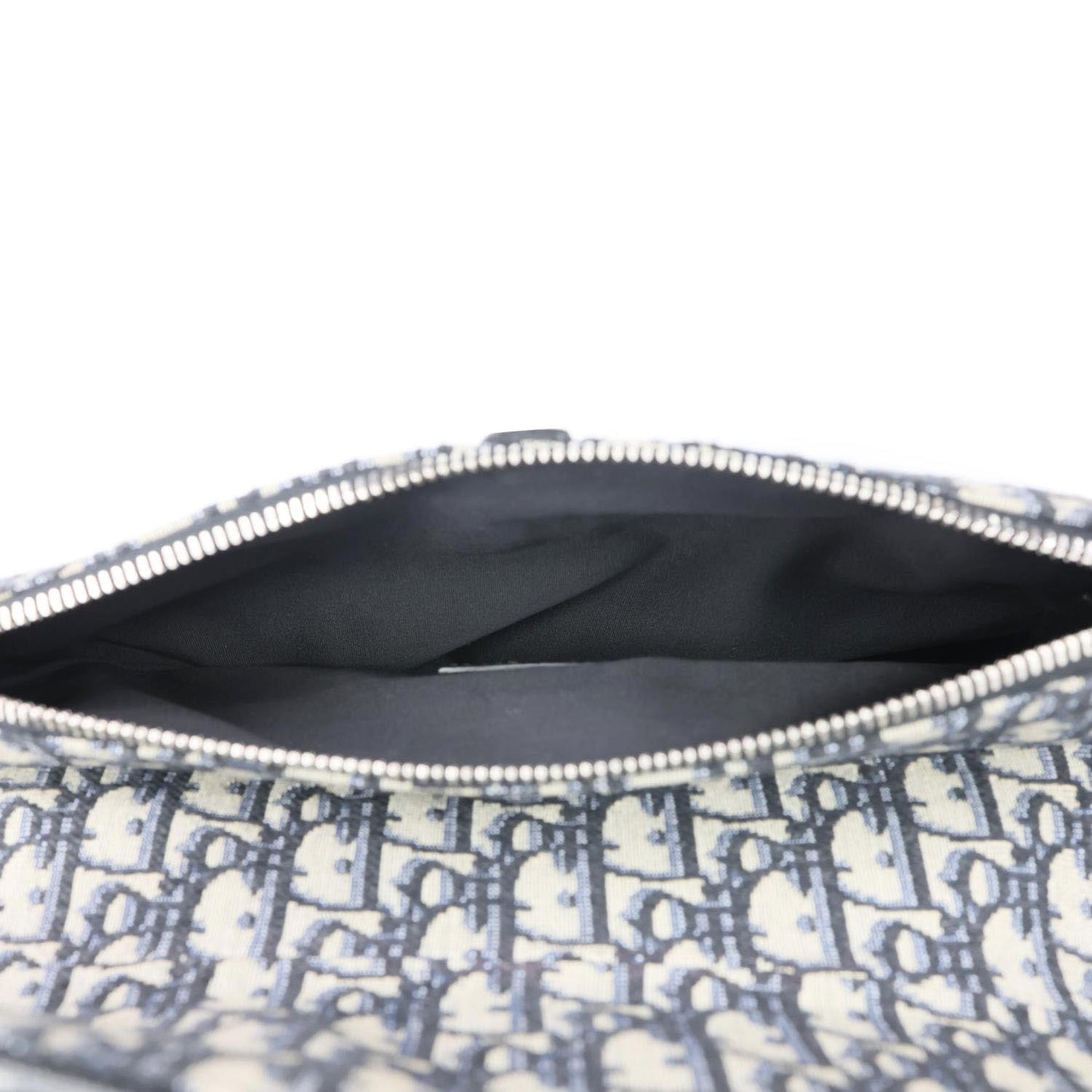 CHRISTIAN DIOR Saddle Oblique Jacquard Crossbody Bag Grey
