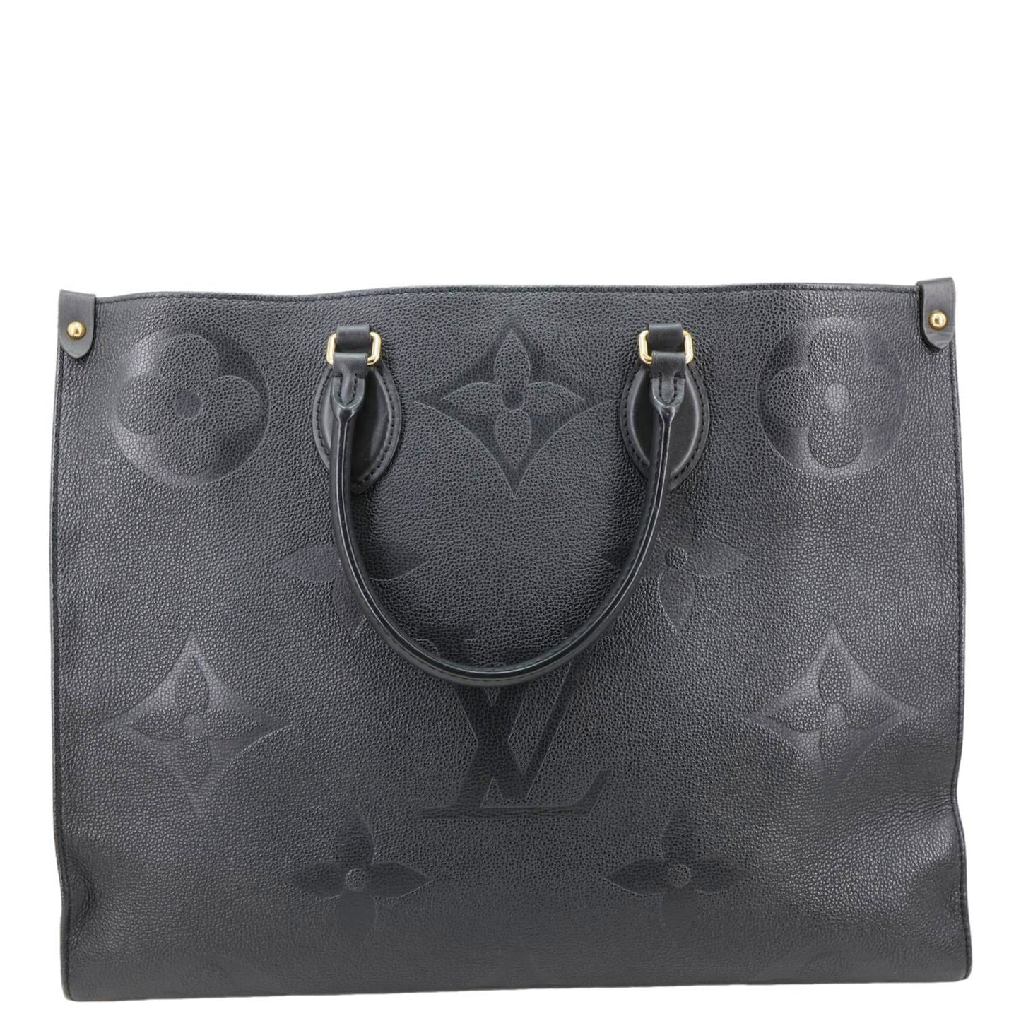 LOUIS VUITTON Onthego GM Giant Monogram Empreinte Shoulder Bag Black