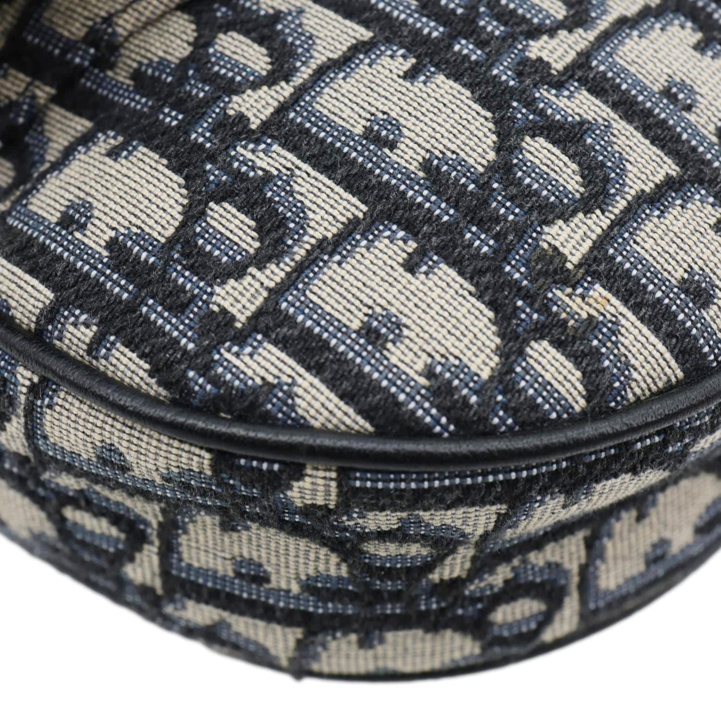 CHRISTIAN DIOR Saddle Oblique Jacquard Crossbody Bag Grey