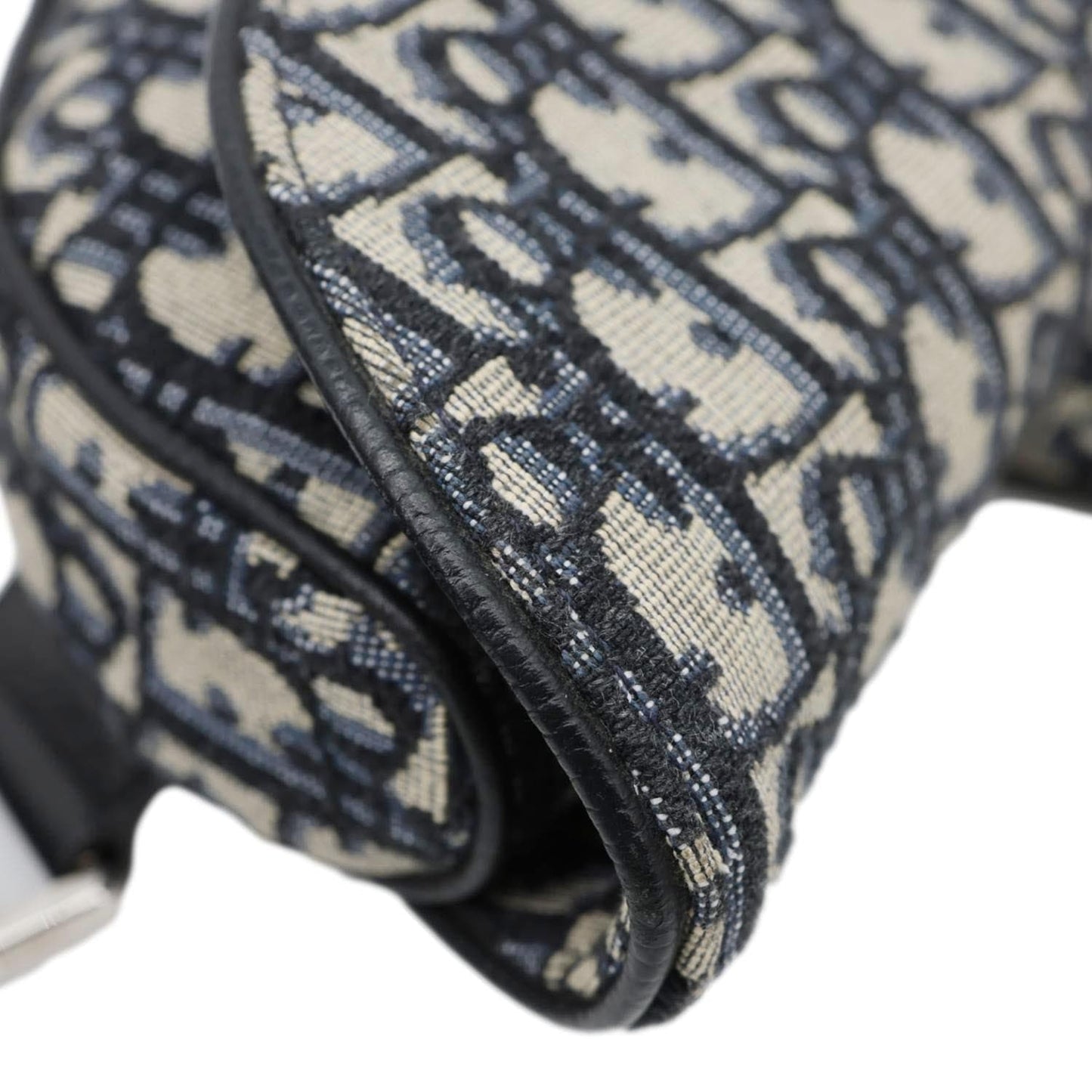 CHRISTIAN DIOR Saddle Oblique Jacquard Crossbody Bag Grey