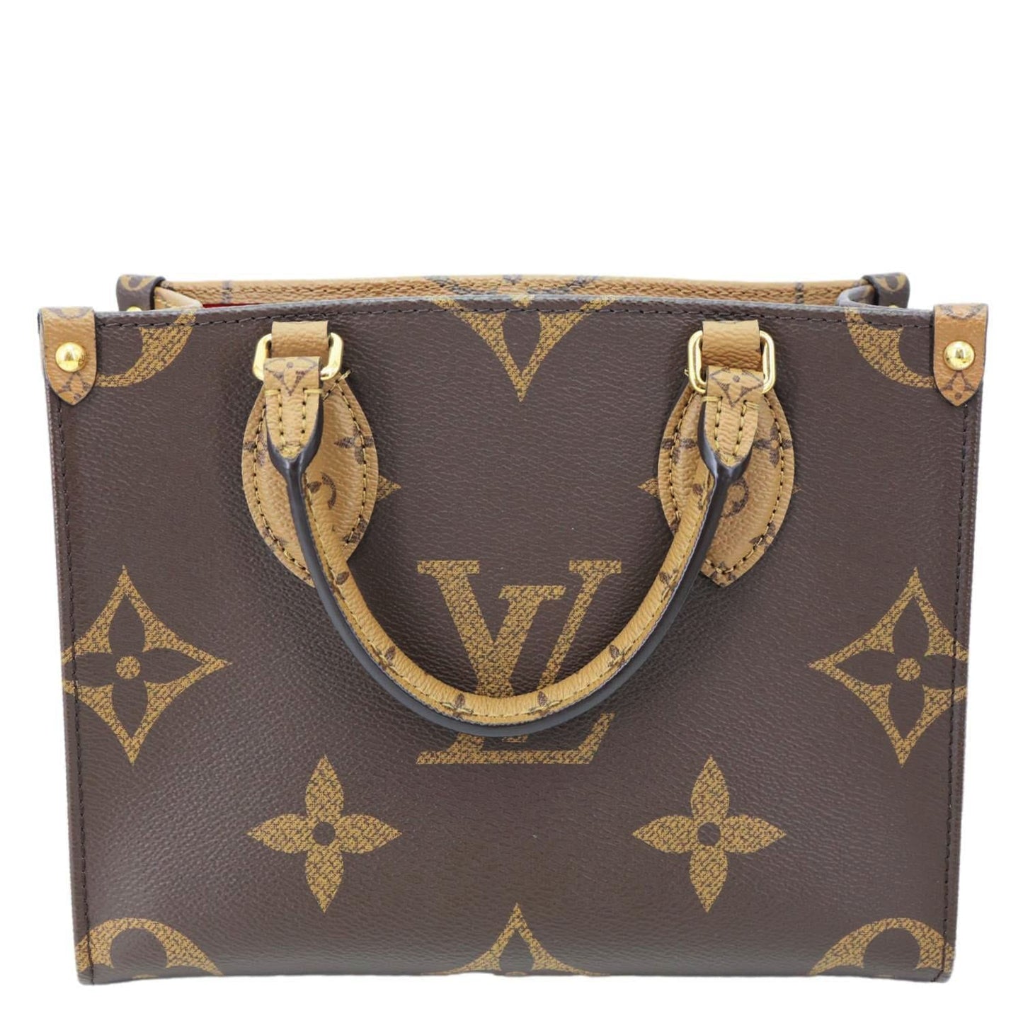 LOUIS VUITTON Onthego PM Giant Monogram Reverse Canvas Shoulder Bag Brown