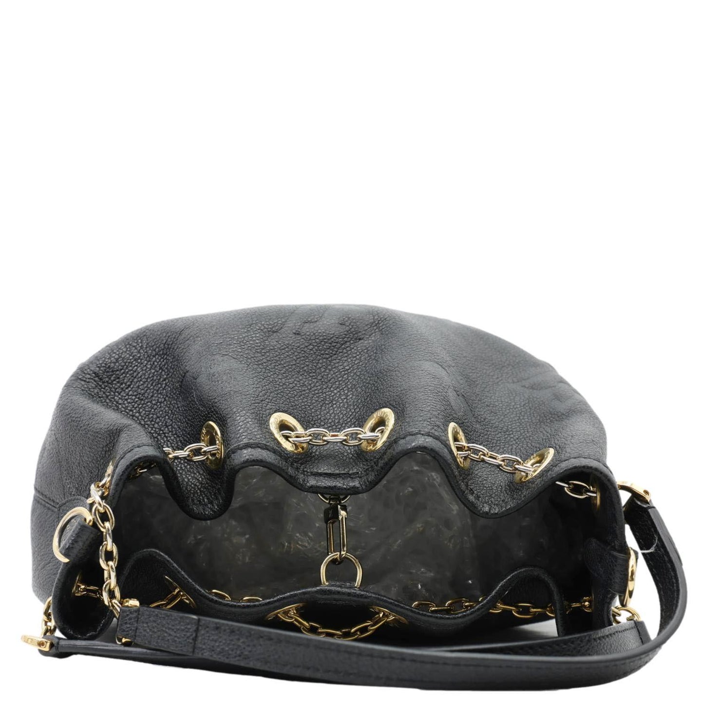 LOUIS VUITTON LV Bundle Monogram Empreinte Leather Shoulder Bag Black