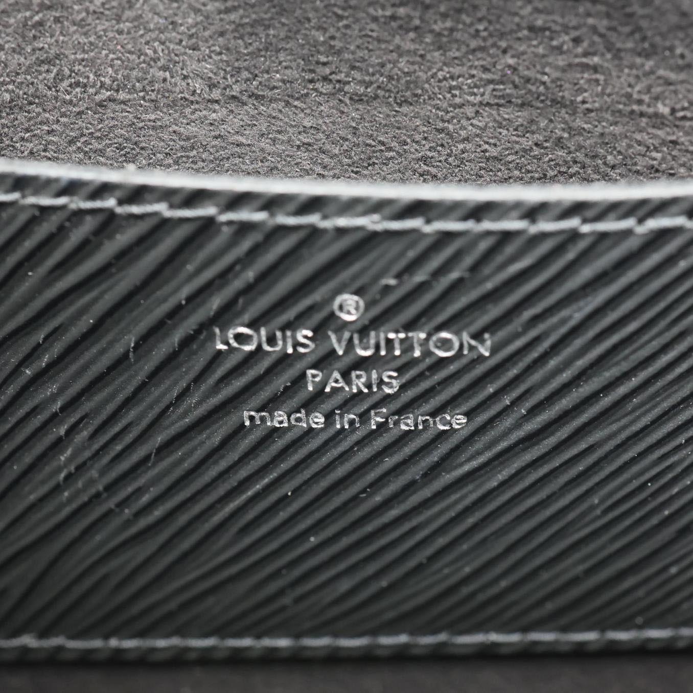 LOUIS VUITTON Twist Short Handle Epi Leather Crossbody Bag Black