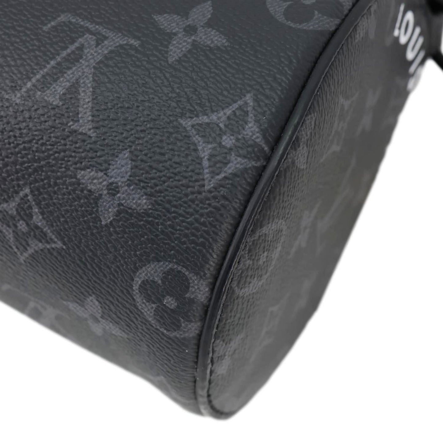 LOUIS VUITTON Polochon PM Soft Monogram Eclipse Canvas Crossbody Bag Black