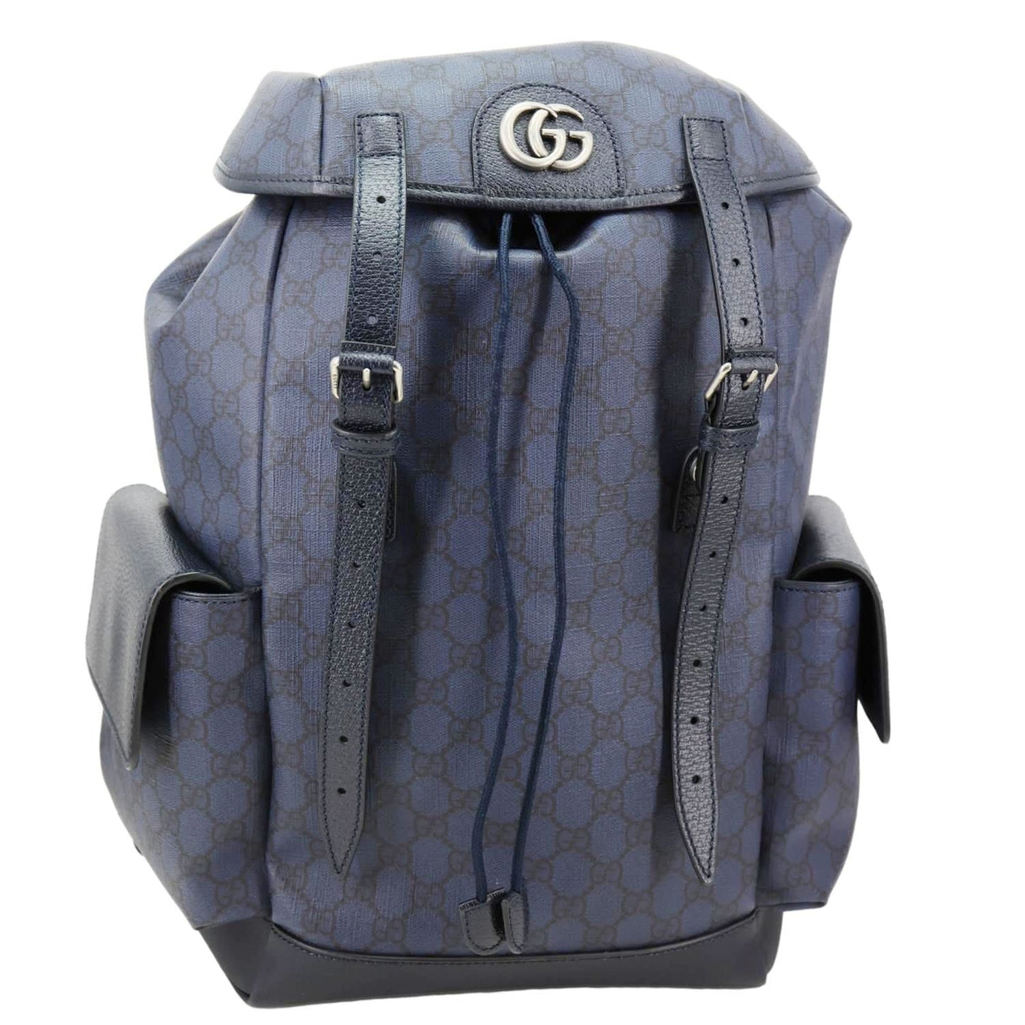 GUCCI Ophidia GG Supreme Canvas Backpack Navy Blue 598140