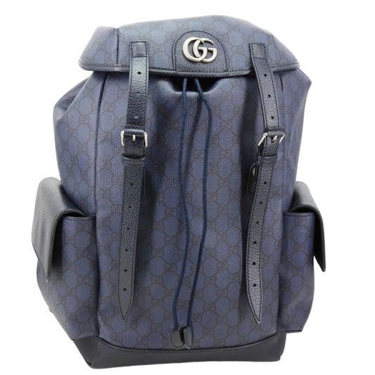 GUCCI Ophidia GG Supreme Canvas Backpack Navy Blue 598140