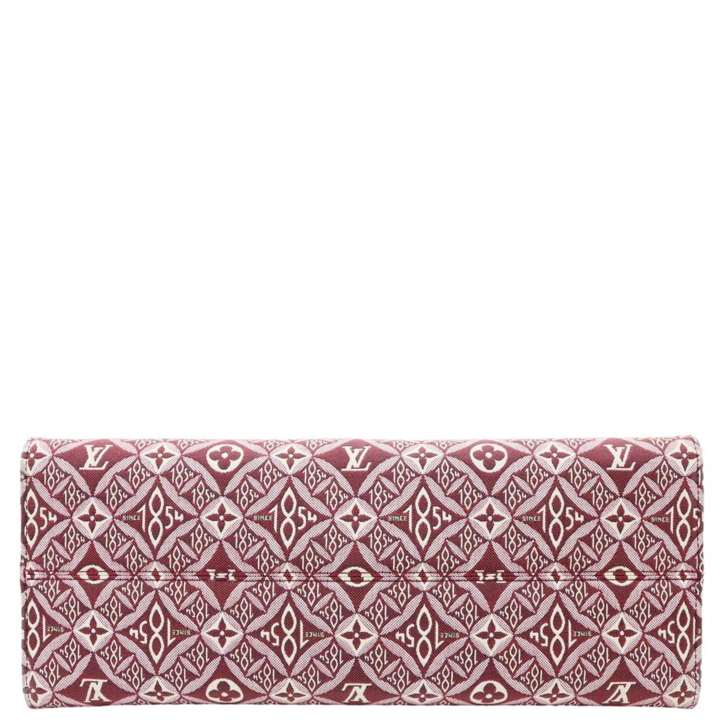 LOUIS VUITTON Since 1854 Onthego GM Jacquard Shoulder Bag Red