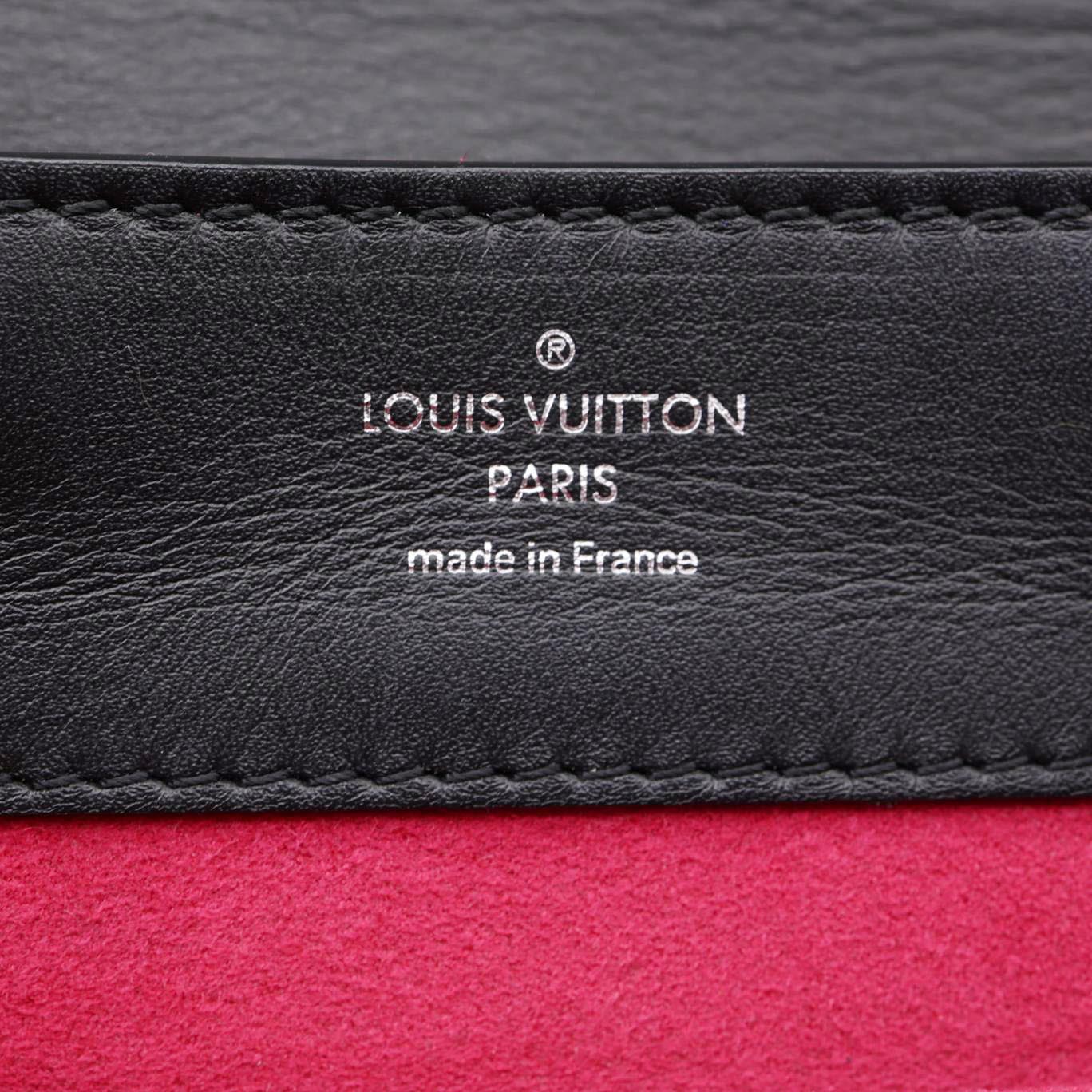 LOUIS VUITTON My Lockme Mini Soft Calfskin Pins Leather Backpack Black