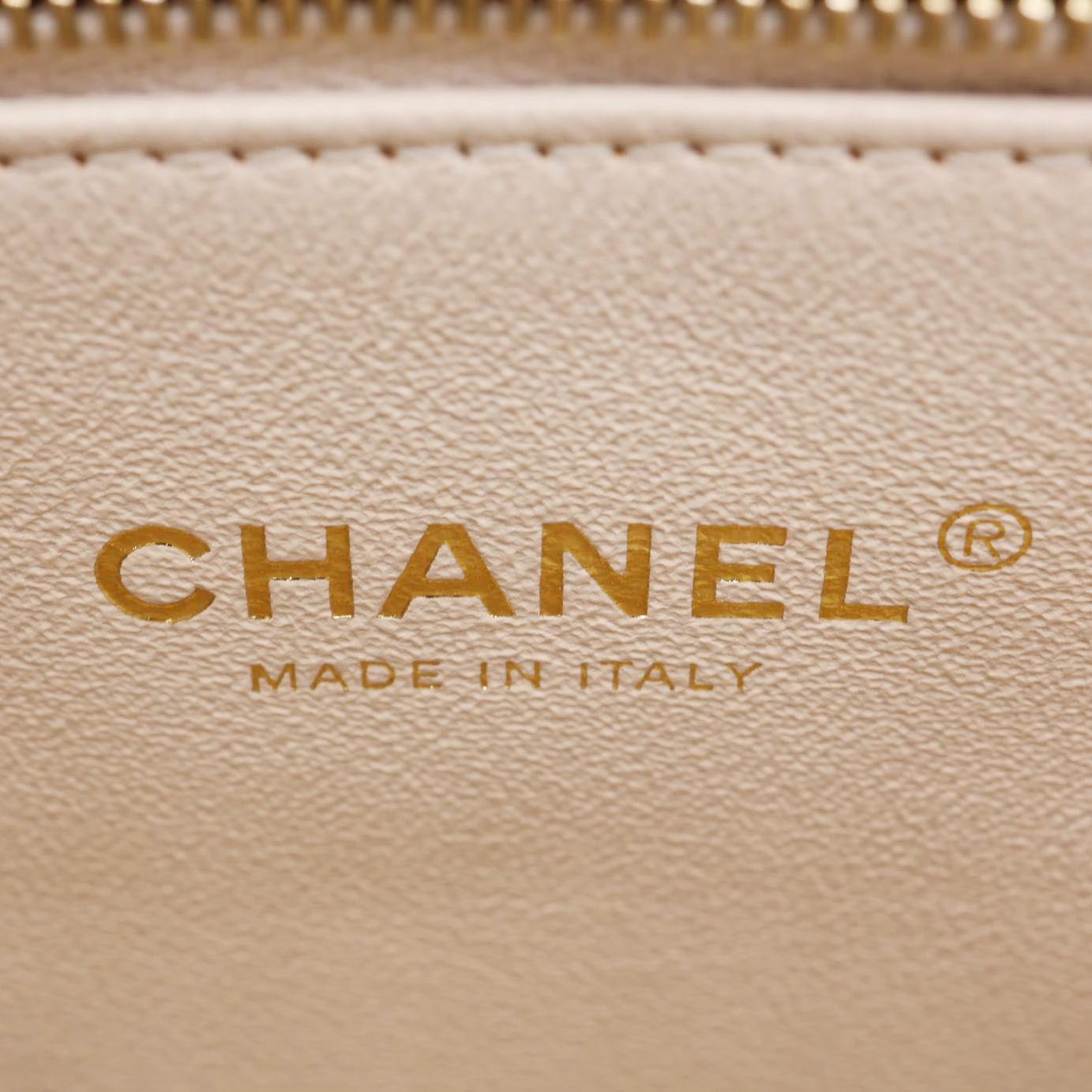 CHANEL Coco Luxe Flap Quilted Lambskin Leather Top Handle Shoulder Bag White