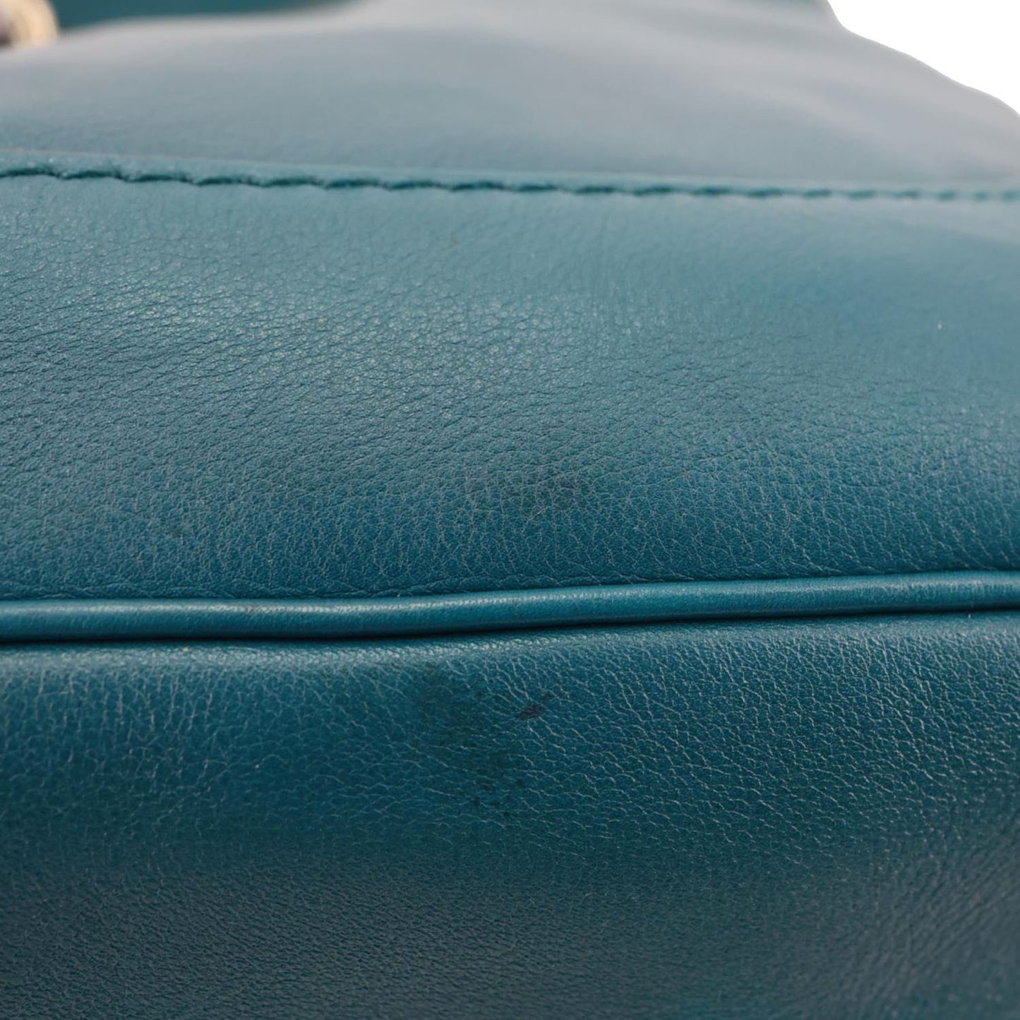 GUCCI Jackie Medium Leather Hobo Bag Teal 277520